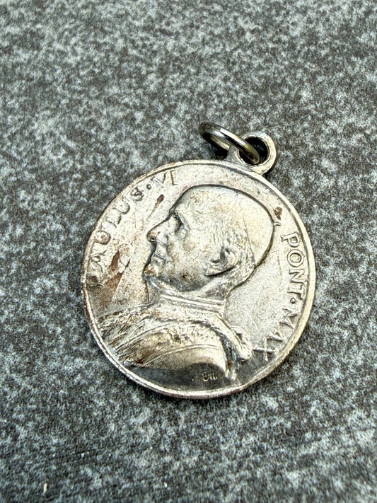 Vintage Pope Paul VI Medal Pendant Anno Santo 1975 Holy Year Rome Vatican