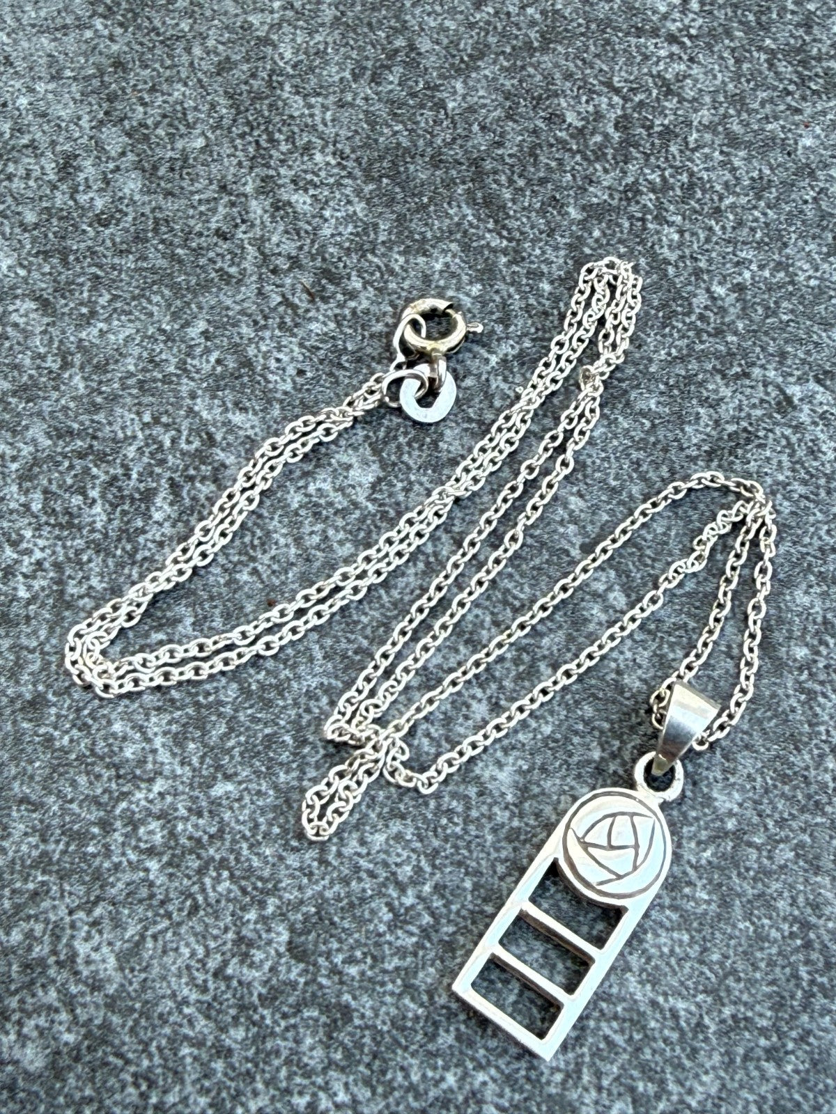 Vintage Celtic Rose Necklace Charles Rennie Mackintosh Style Sterling Silver 925