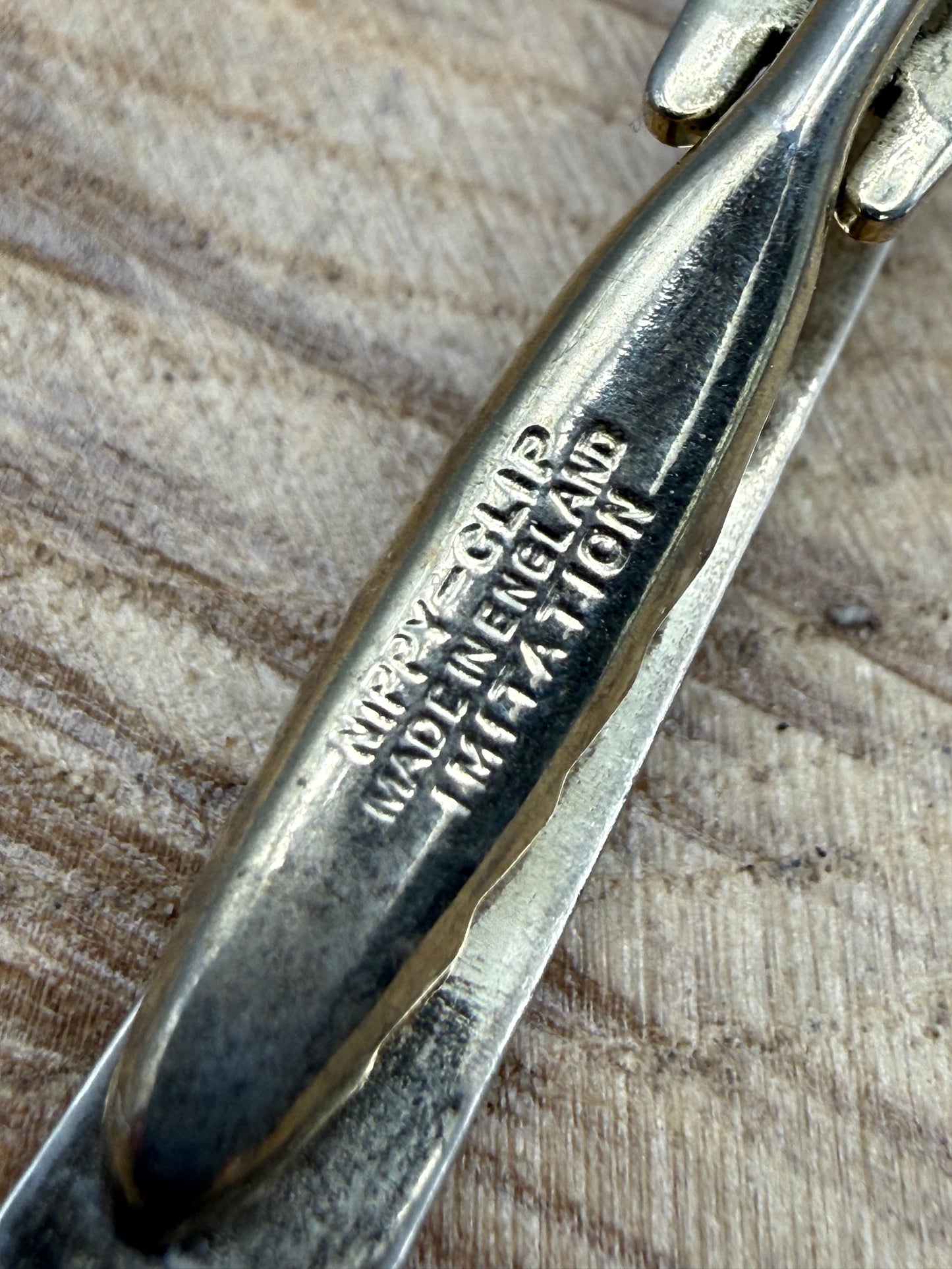 Vintage Scroll Edged Tie Clip by Nippy Clip