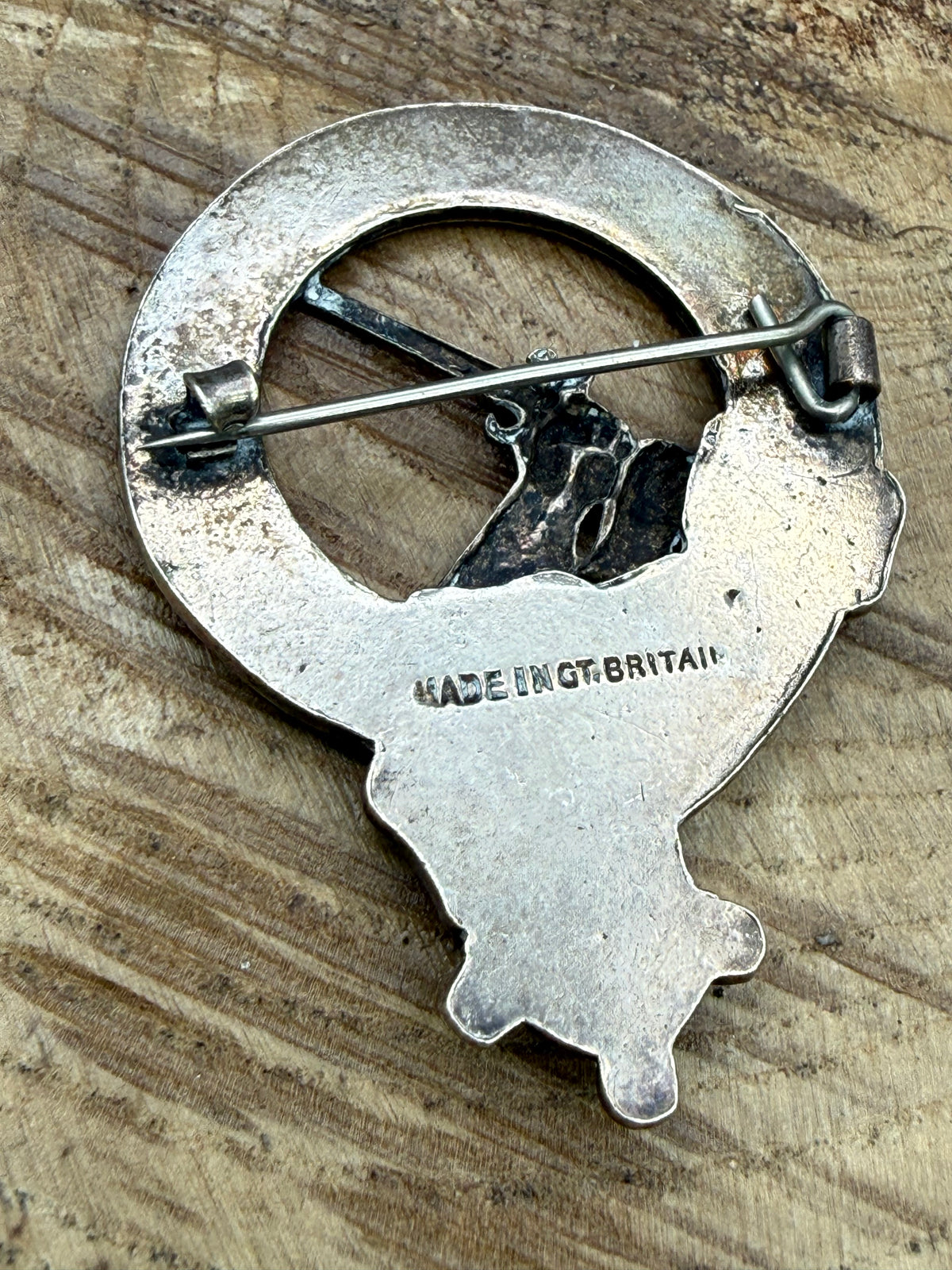 Vintage MacMillan Clan Crest Badge Brooch