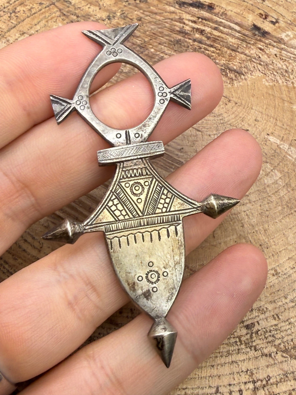 Vintage Tuareg Cross Pendant From Niger