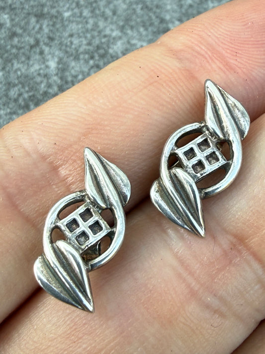 Vintage Celtic CLJ Stud Earrings