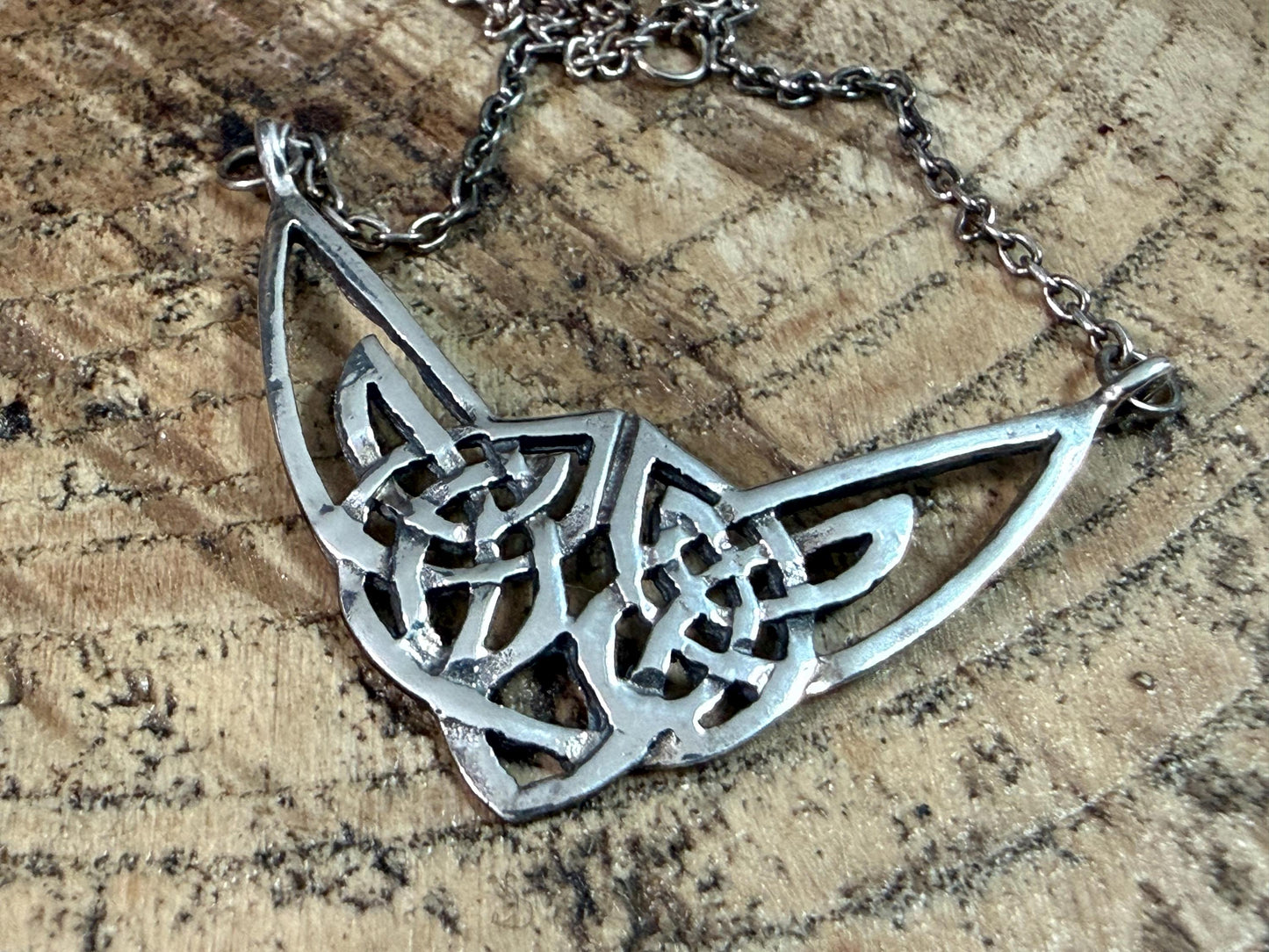 Vintage Celtic Knot Sterling Silver Necklace