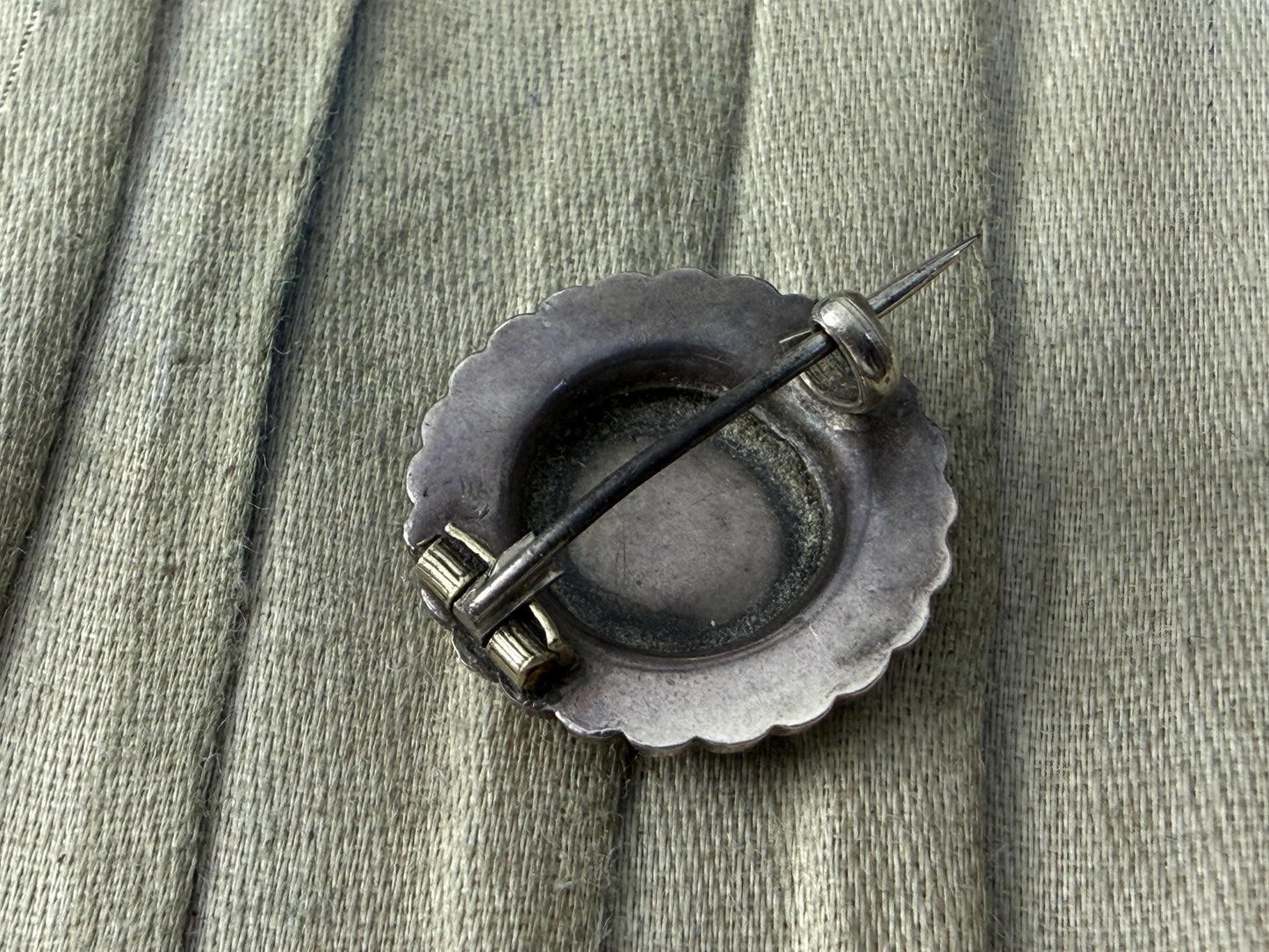 Antique Victorian Floral Sterling Silver Brooch