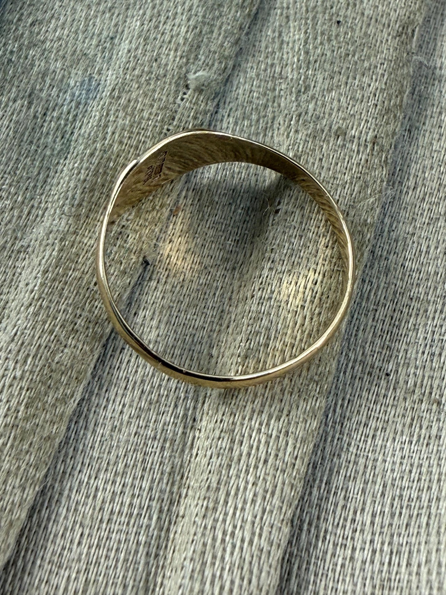Vintage 9ct Gold Signet Ring for Christening or Pinky