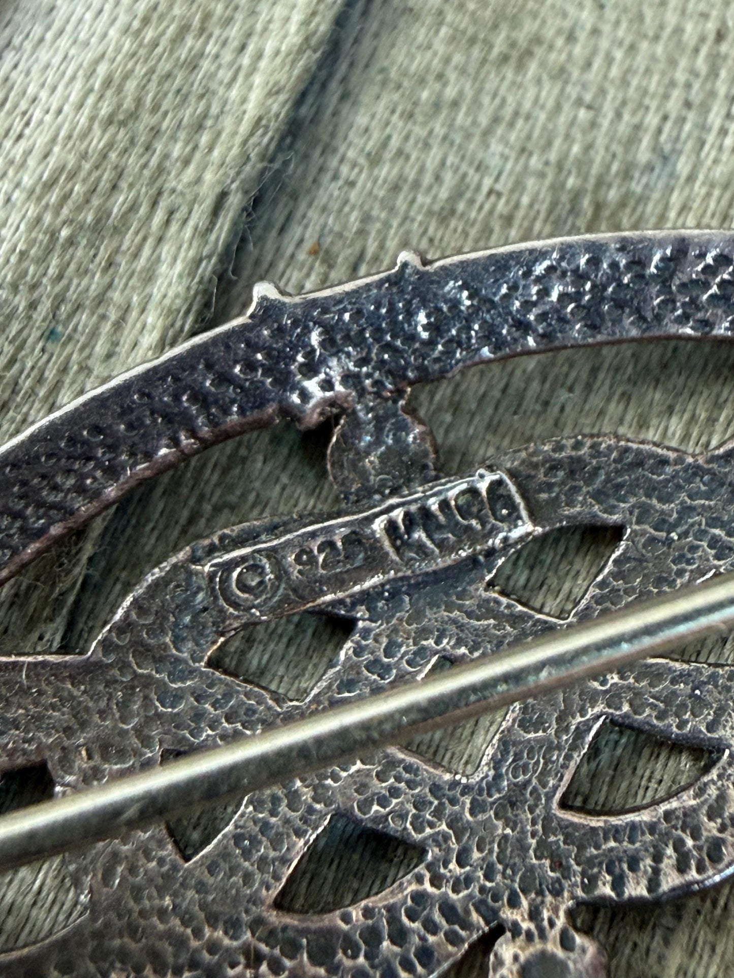 Vintage Kit Heath Celtic Knot Sterling Silver Brooch