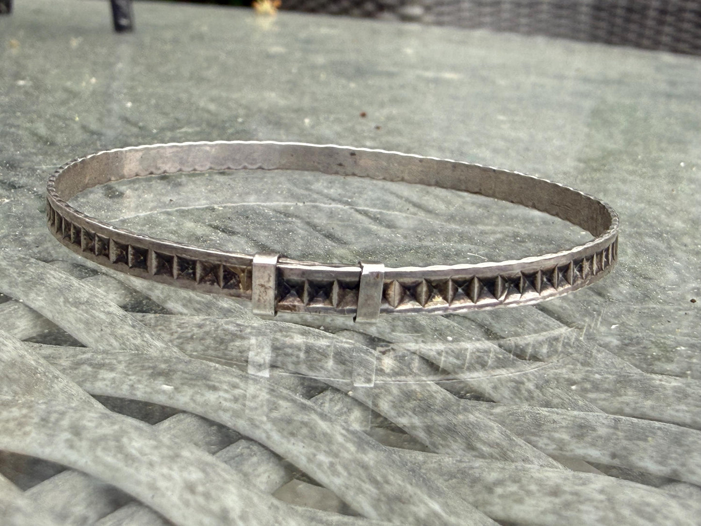 Vintage Sterling Silver Baby Adjustable Bangle