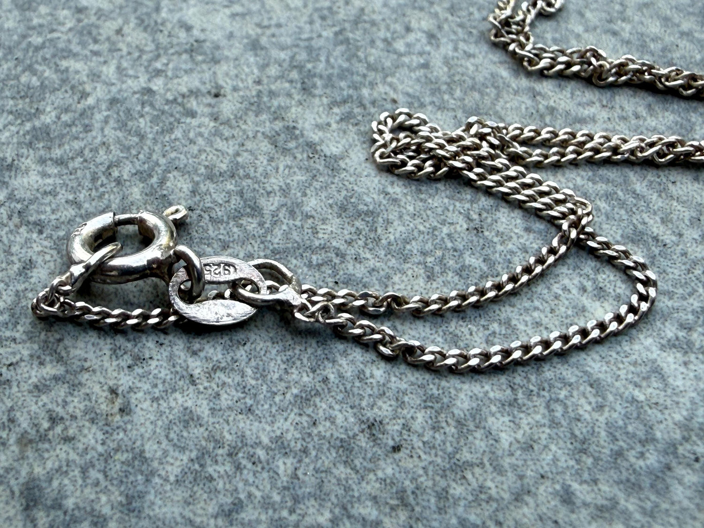 Vintage Vine Leaf Sterling Silver Necklace