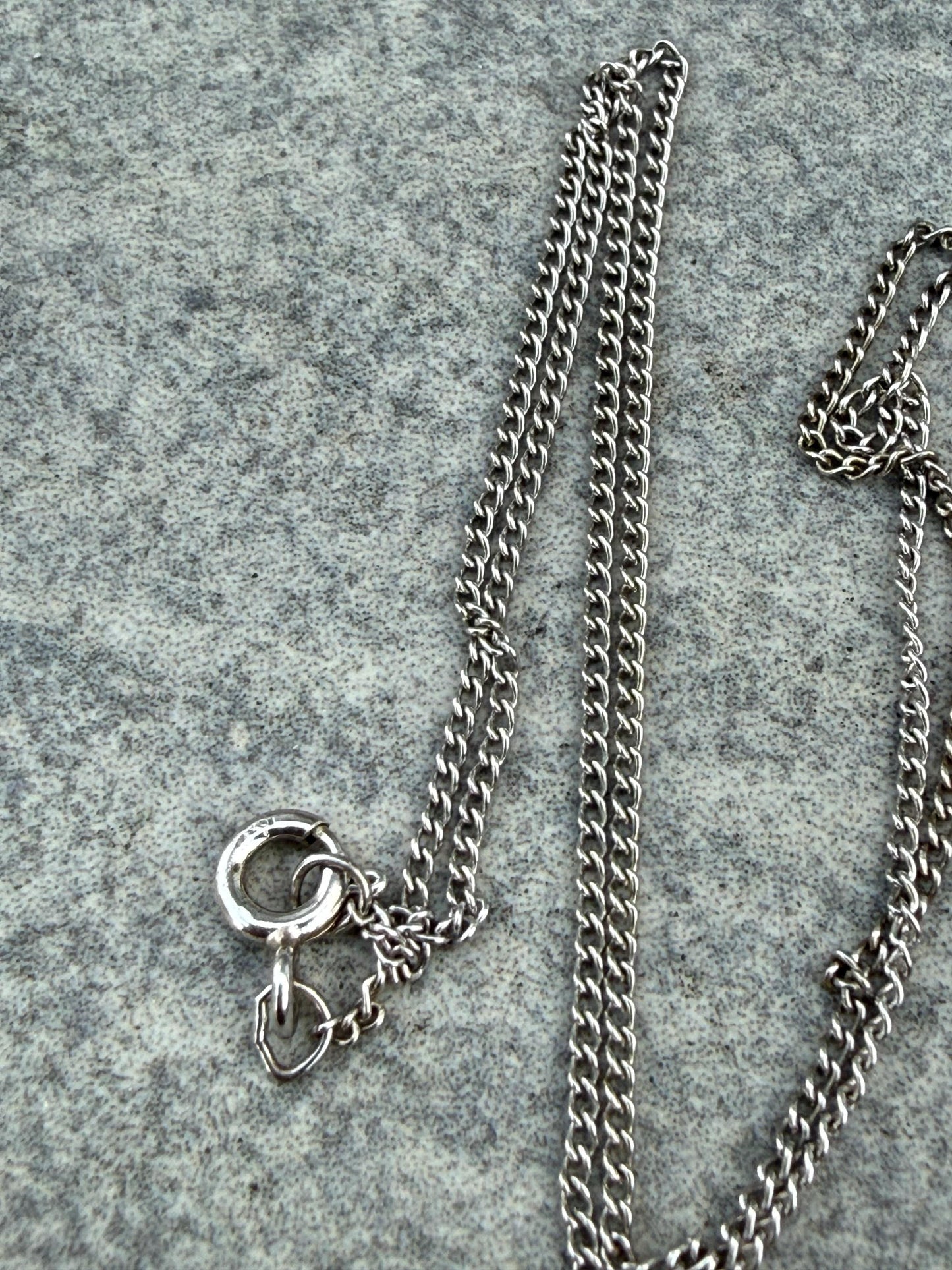 Vintage Sterling Silver & Gold Washed Butterfly Necklace