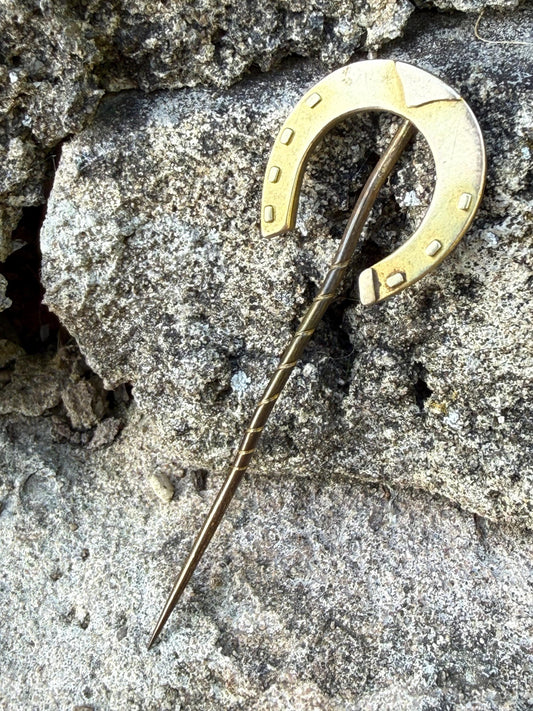 Antique Gilt Horseshoe Stick Pin