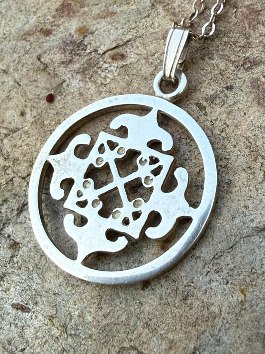 Vintage St Magnus Cross Sterling Silver Necklace