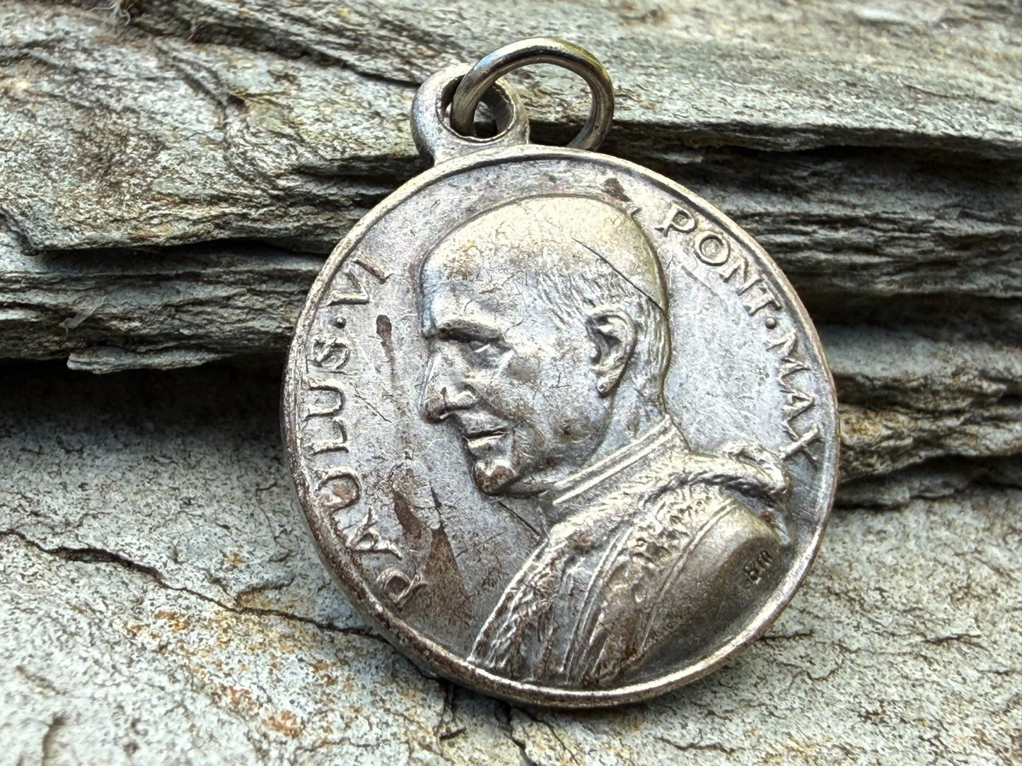 Vintage Pope Paul VI Medal Pendant Anno Santo 1975 Holy Year Rome Vatican