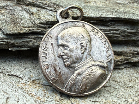 Vintage Pope Paul VI Medal Pendant Anno Santo 1975 Holy Year Rome Vatican