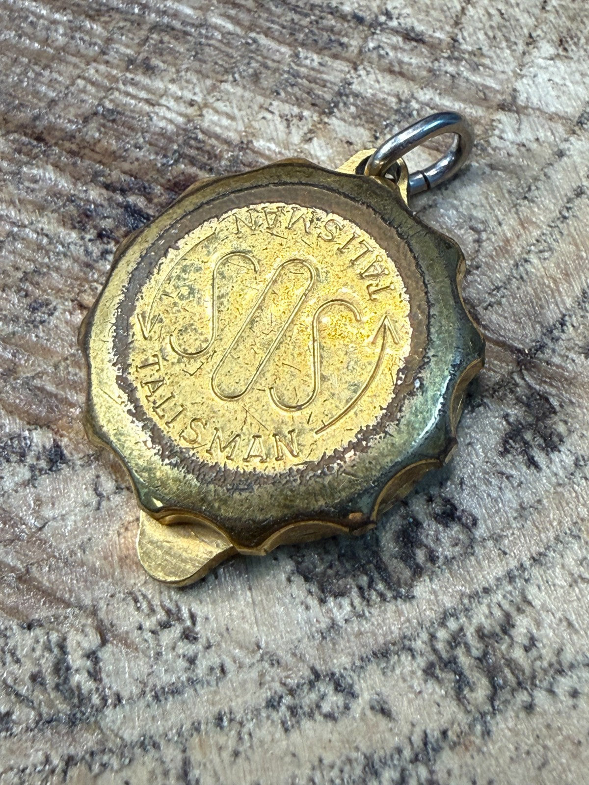 Vintage SOS Talisman Pendant St Christopher Emergency Medical ID Gold Plated