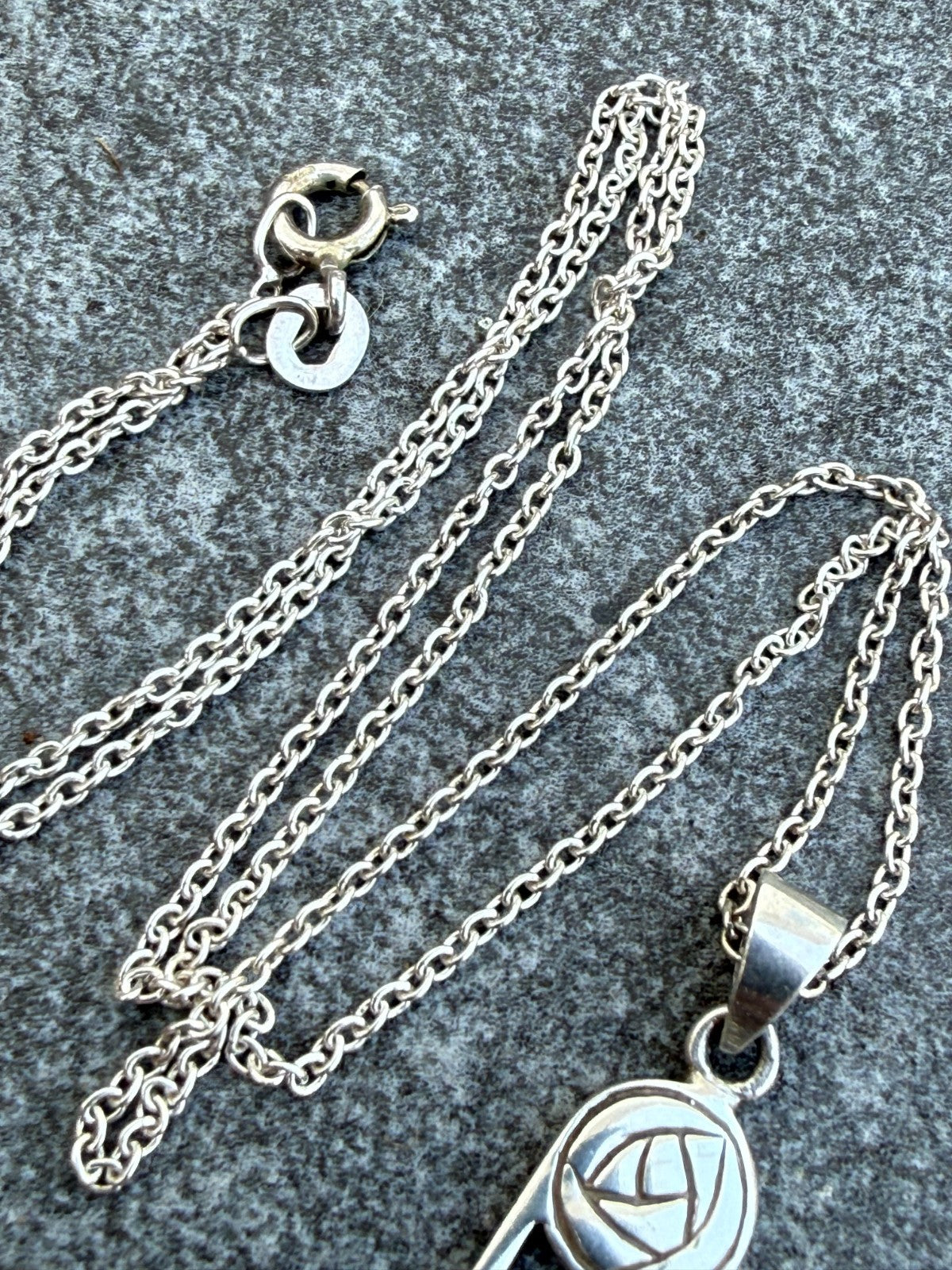 Vintage Celtic Rose Necklace Charles Rennie Mackintosh Style Sterling Silver 925
