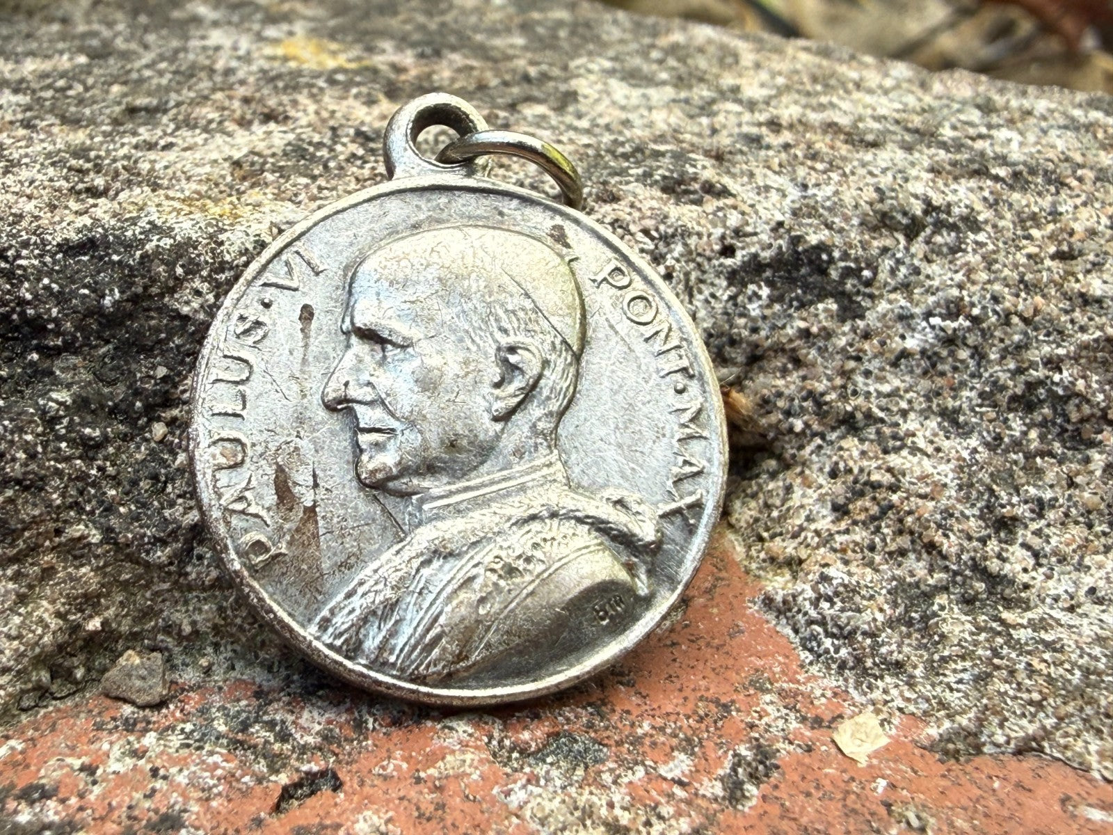 Vintage Pope Paul VI Medal Pendant Anno Santo 1975 Holy Year Rome Vatican