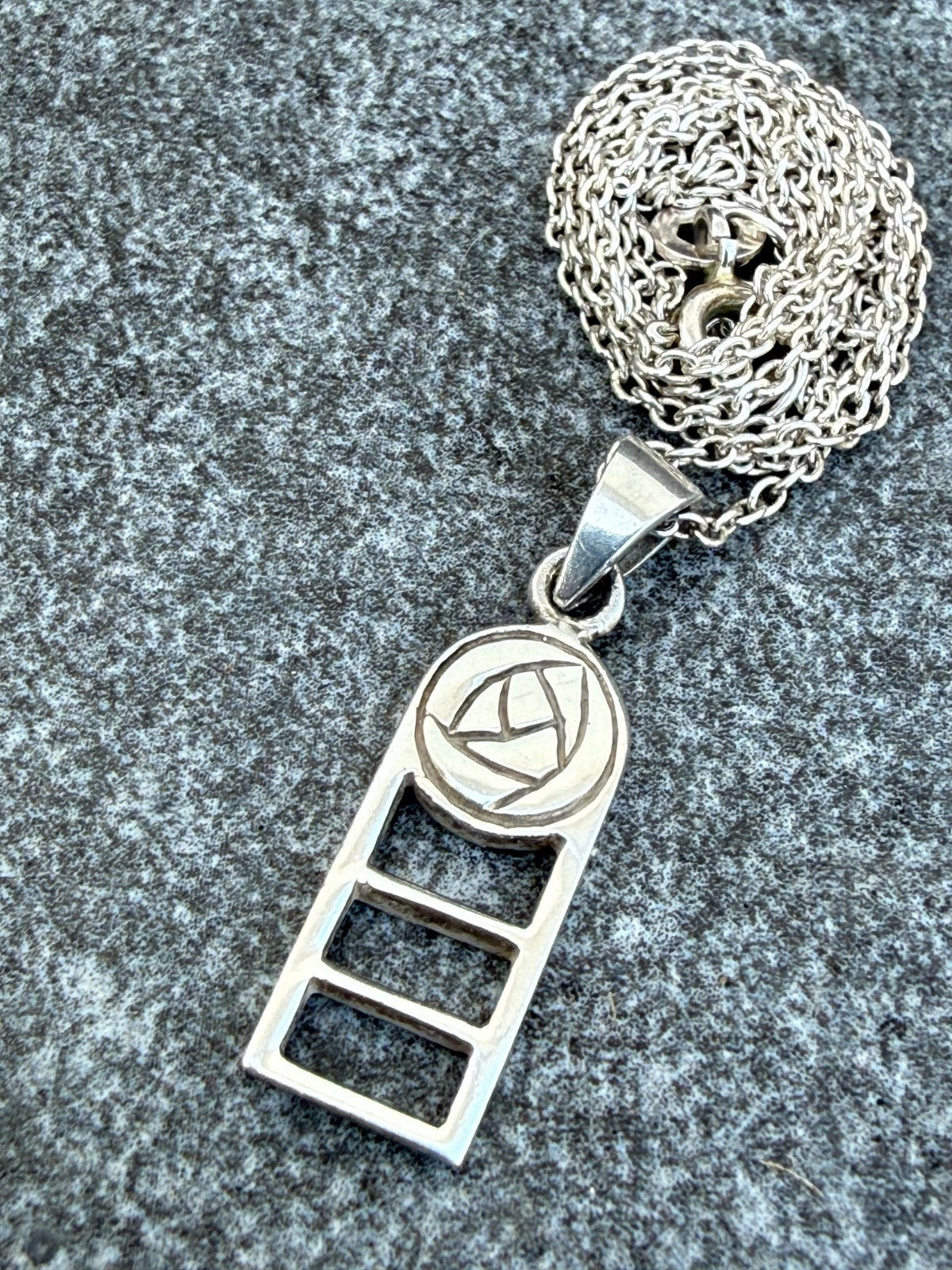 Vintage Celtic Rose Necklace Charles Rennie Mackintosh Style Sterling Silver 925