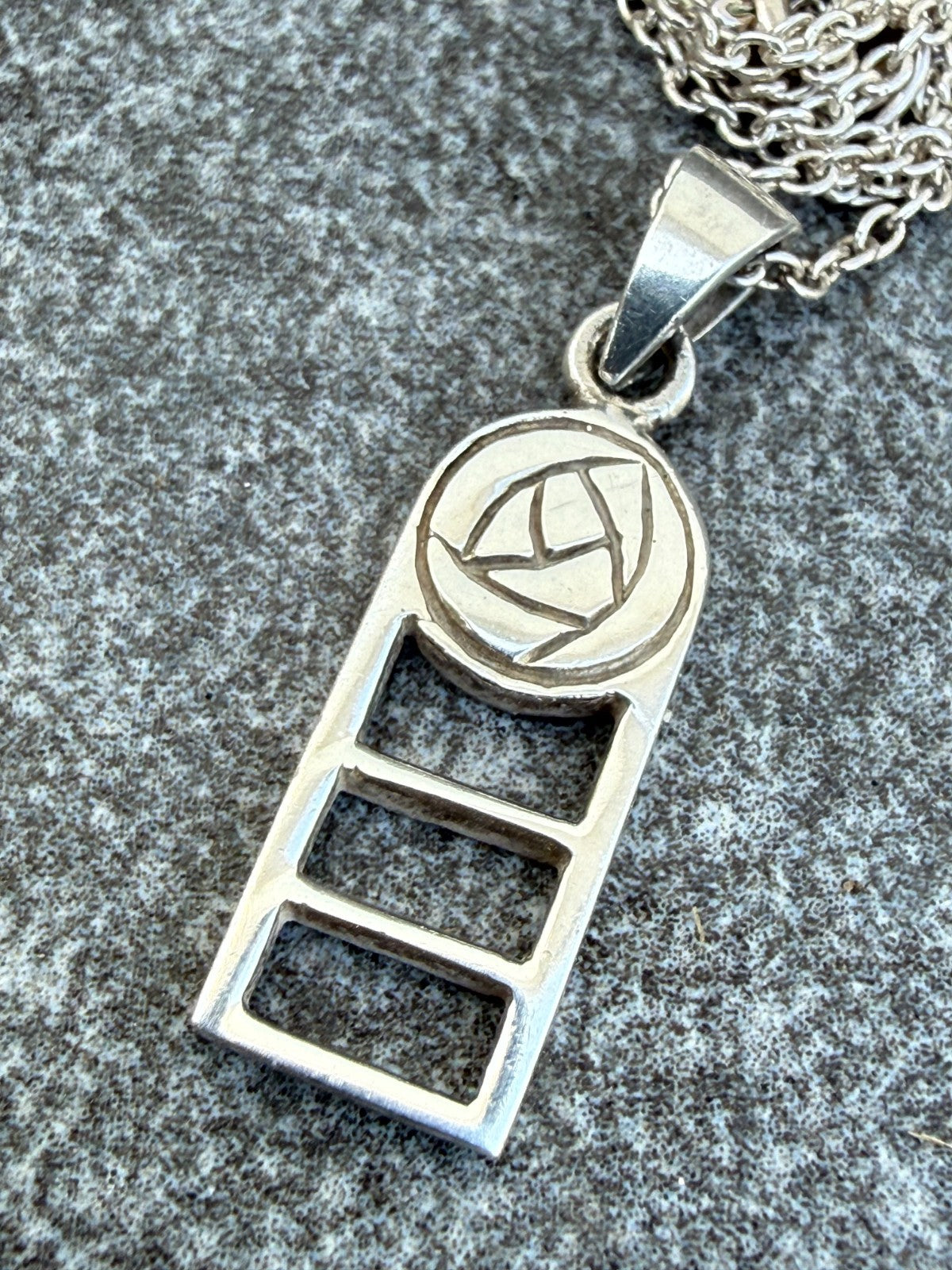Vintage Celtic Rose Necklace Charles Rennie Mackintosh Style Sterling Silver 925