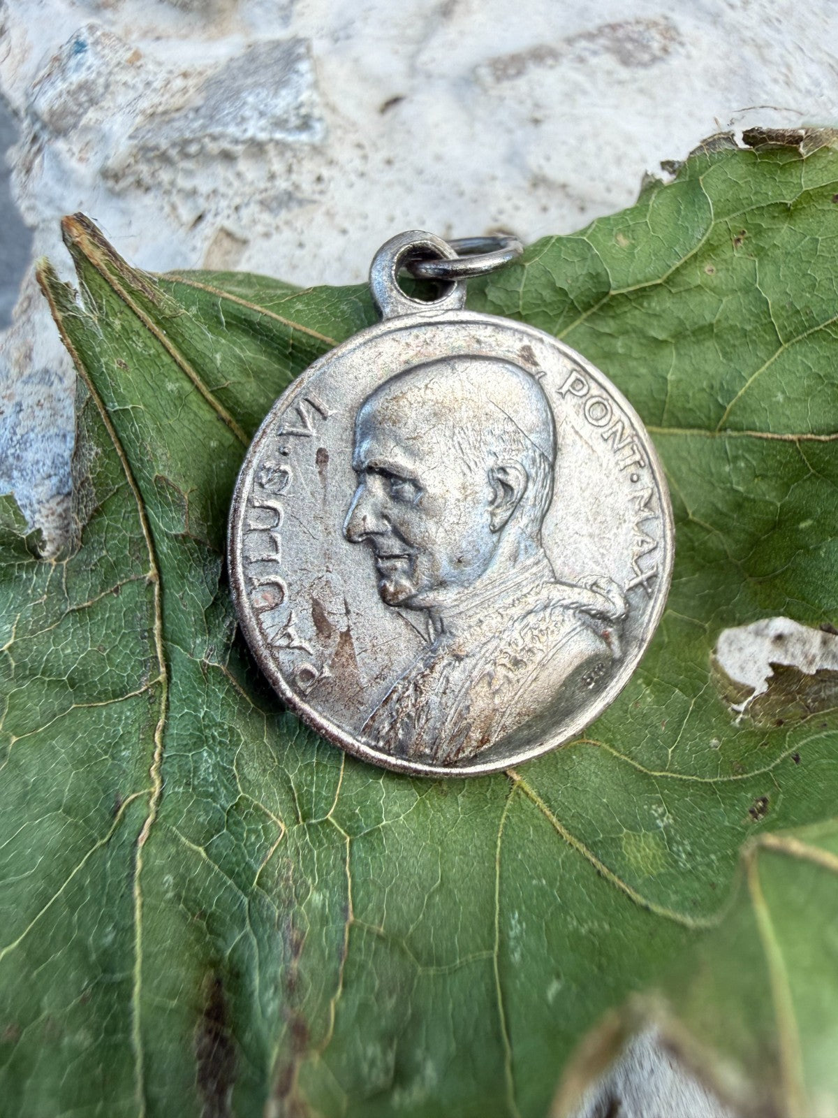 Vintage Pope Paul VI Medal Pendant Anno Santo 1975 Holy Year Rome Vatican