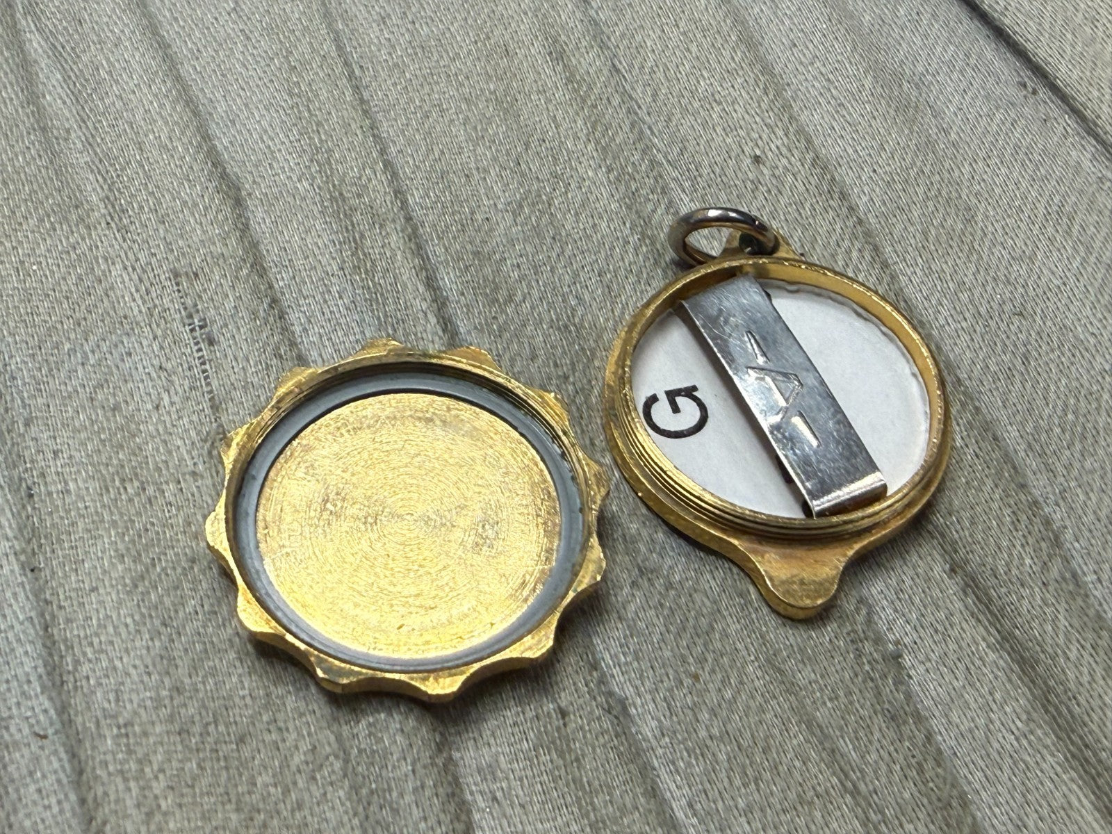 Vintage SOS Talisman Pendant St Christopher Emergency Medical ID Gold Plated