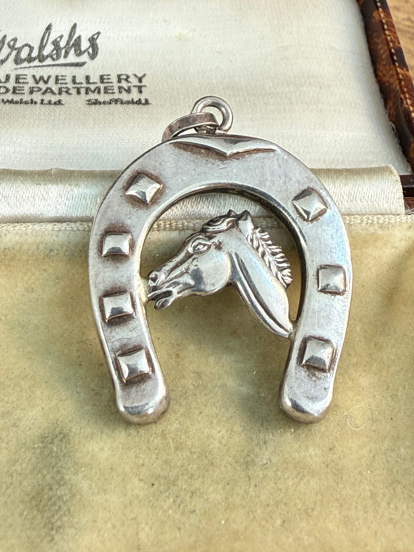 Vintage Silver Lucky Horseshoe Pendant