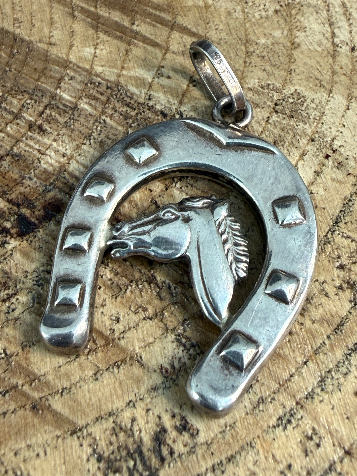 Vintage Silver Lucky Horseshoe Pendant