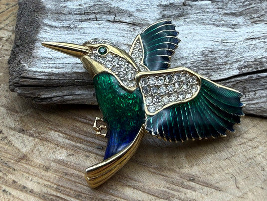 Vintage Atwood and Sawyer Hummingbird Brooch