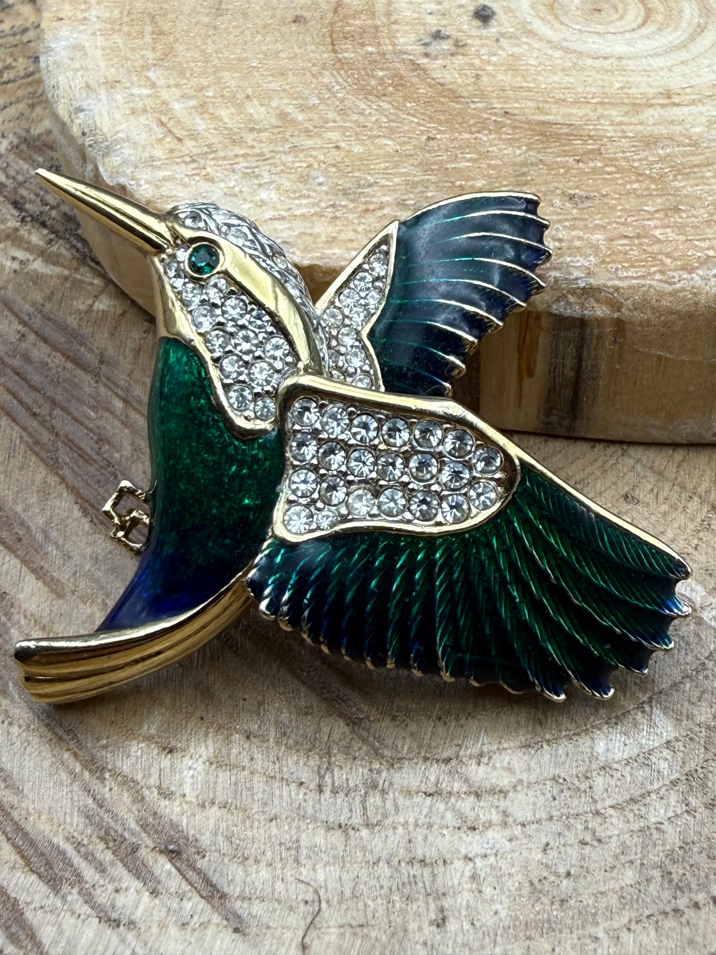 Vintage Atwood and Sawyer Hummingbird Brooch