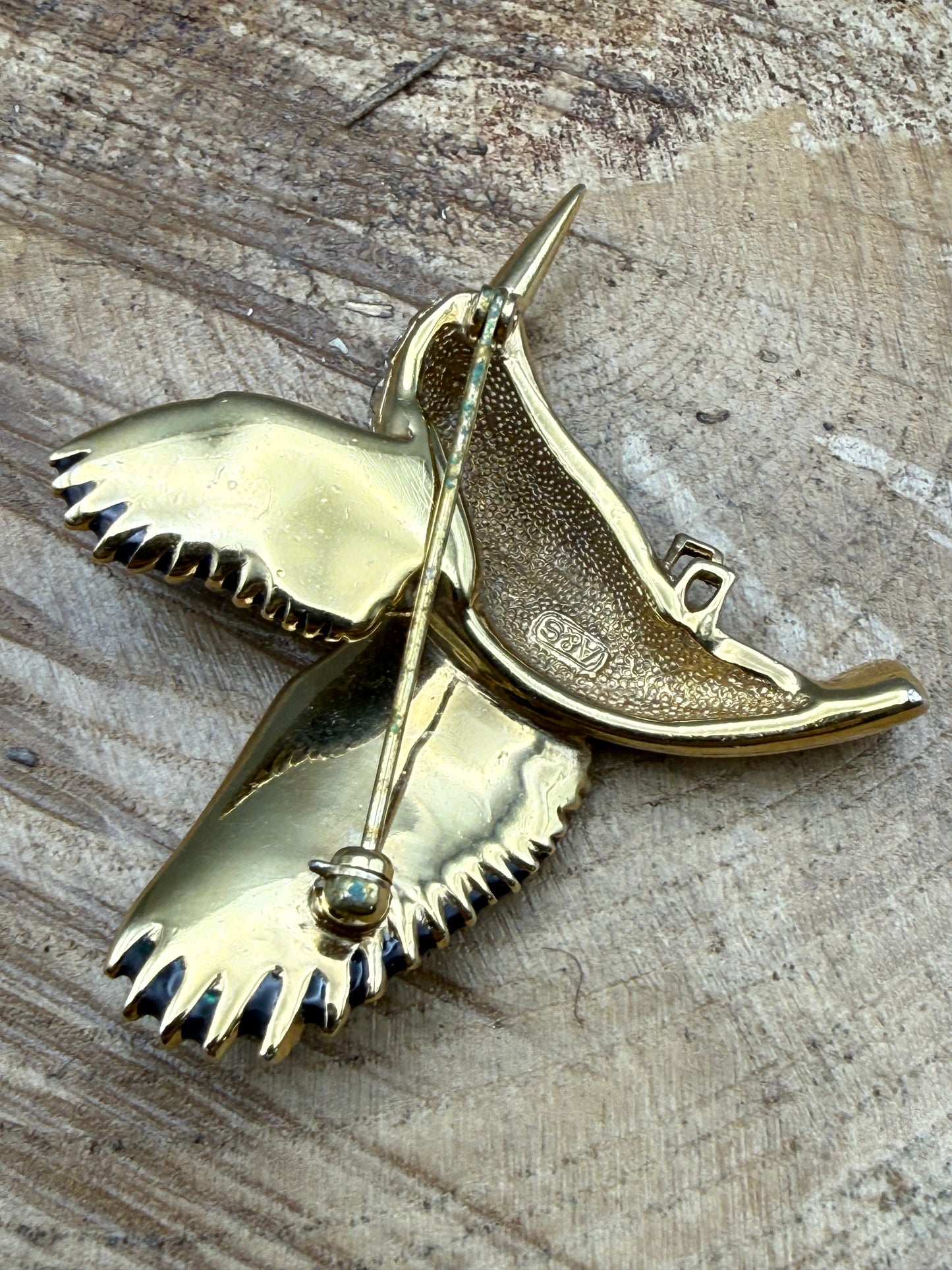Vintage Atwood and Sawyer Hummingbird Brooch