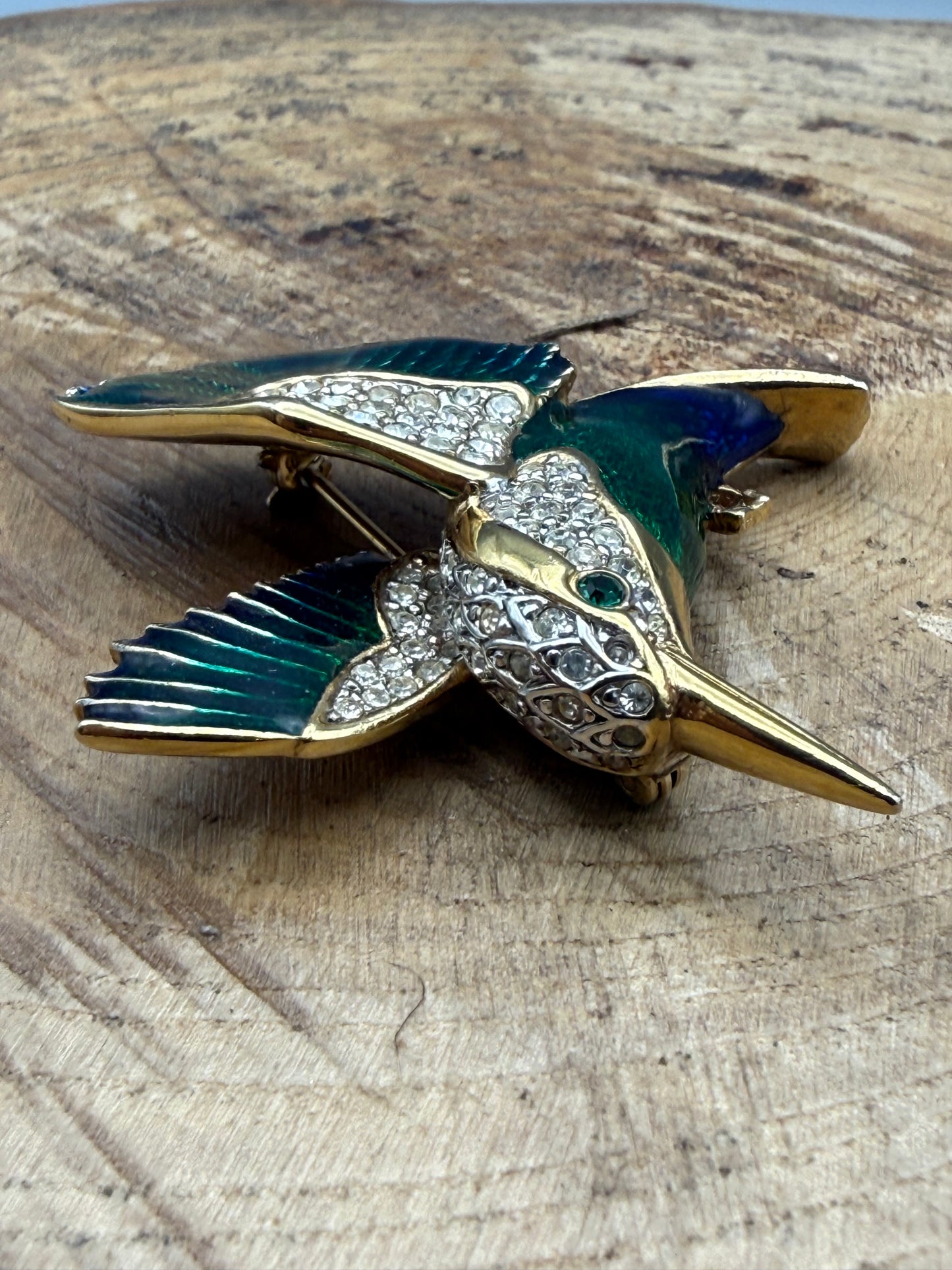 Vintage Atwood and Sawyer Hummingbird Brooch