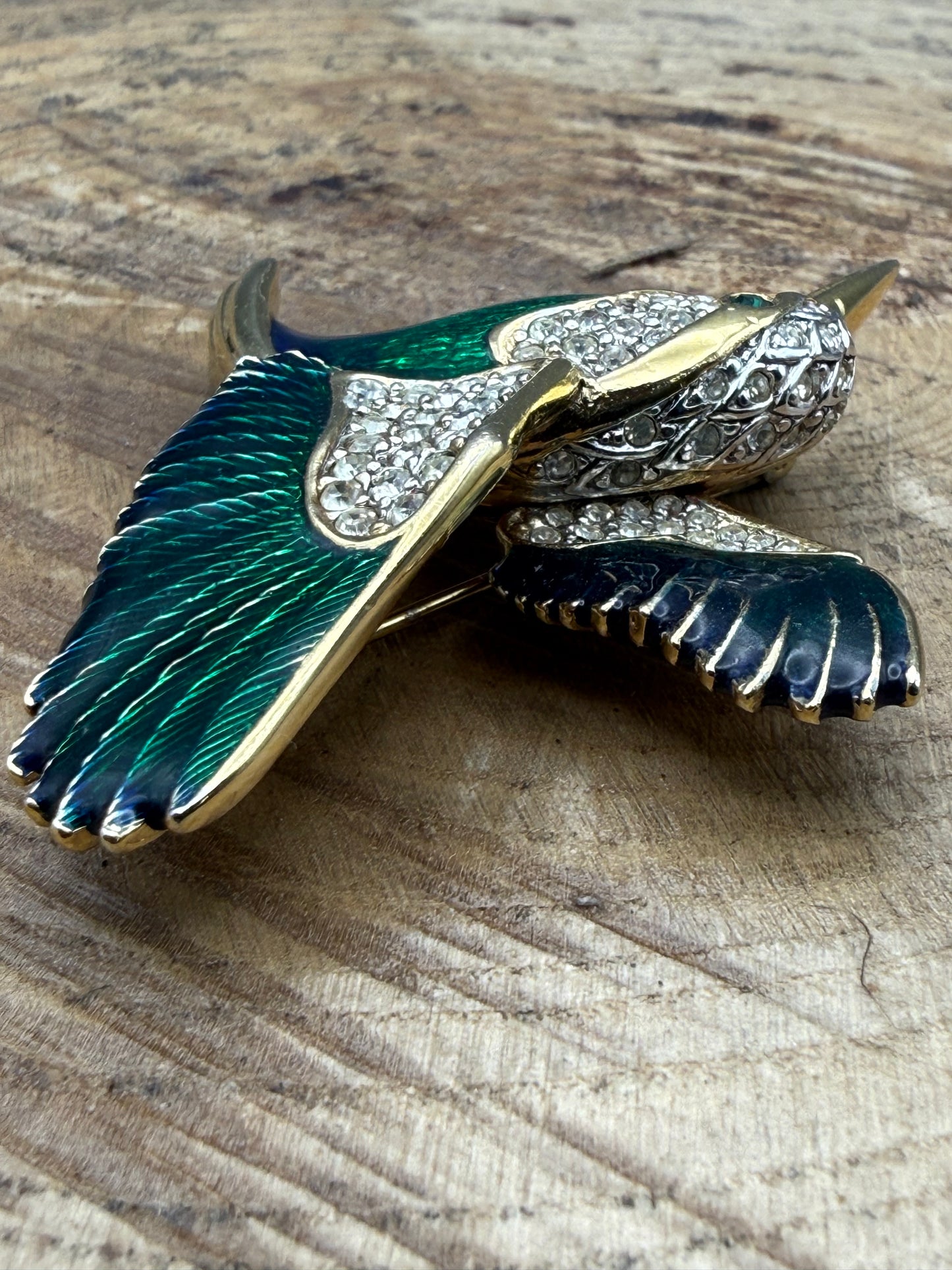 Vintage Atwood and Sawyer Hummingbird Brooch