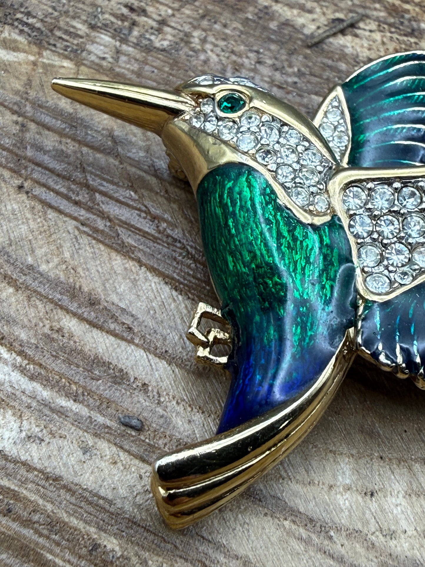 Vintage Atwood and Sawyer Hummingbird Brooch