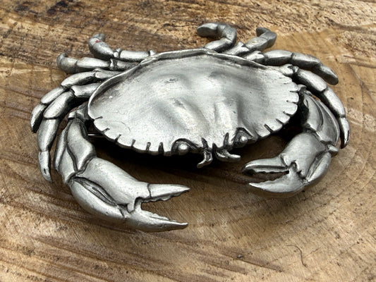 Rare Vintage JJ Jonette Pewter Crab Brooch