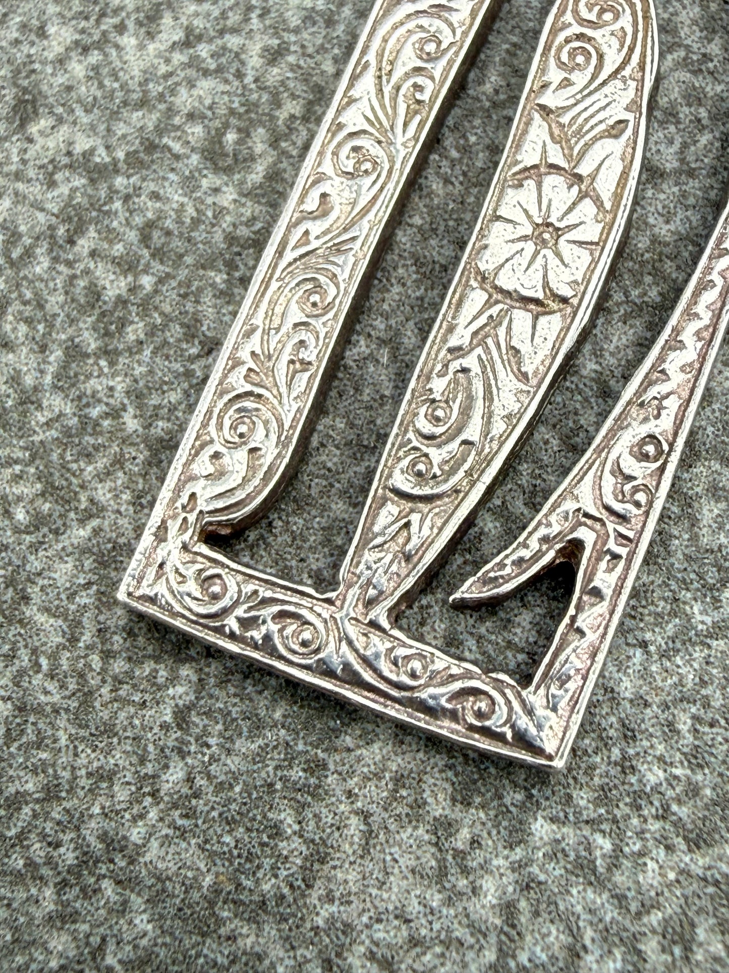 Antique Silver 'Letter N' Pendant