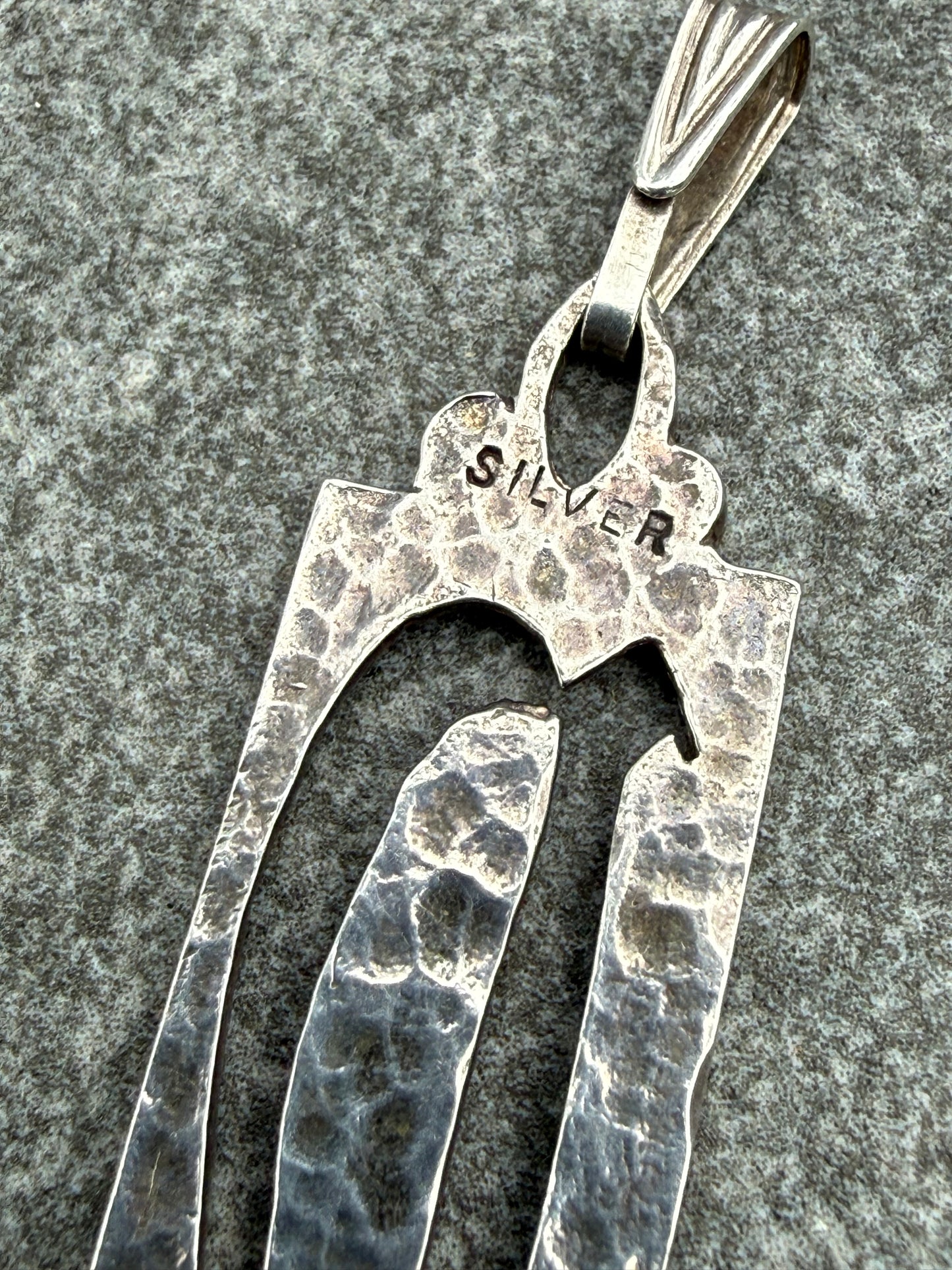 Antique Silver 'Letter N' Pendant