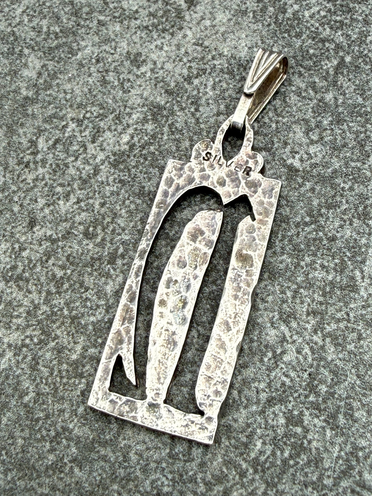 Antique Silver 'Letter N' Pendant
