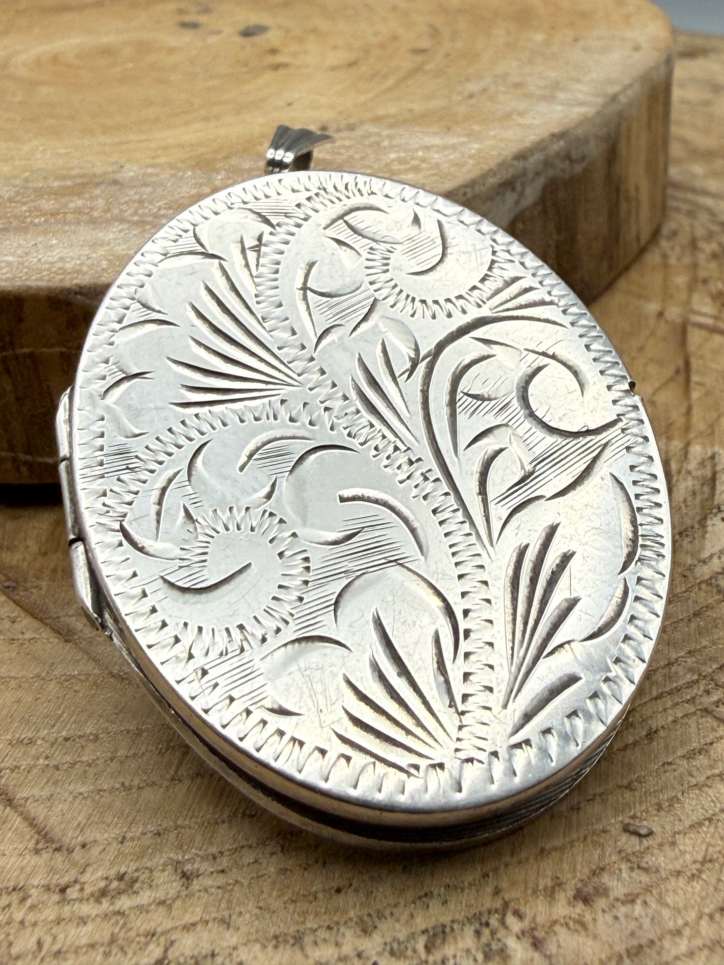 Vintage Sterling Silver Ornate Locket Pendant