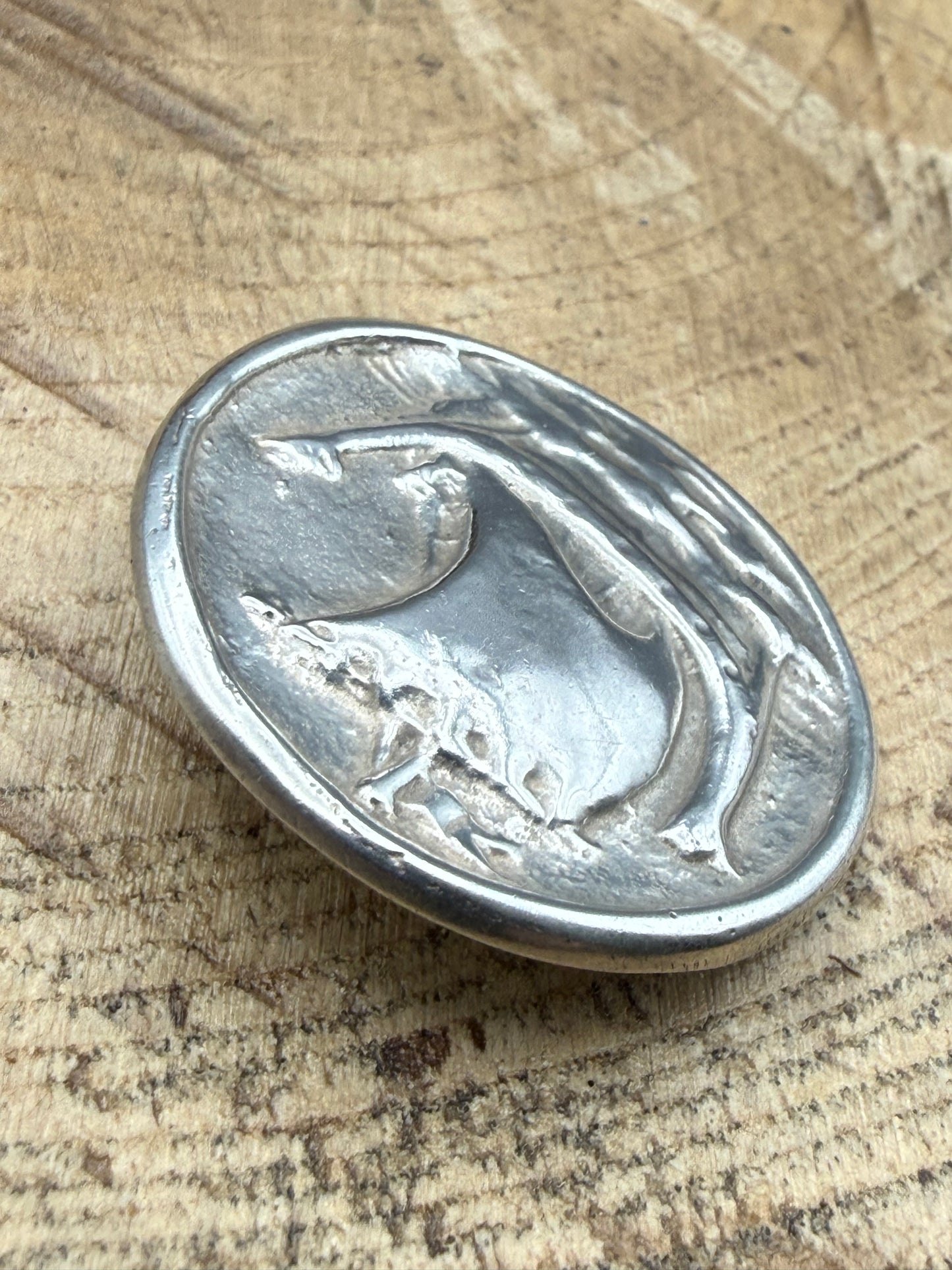 Vintage Sterling Silver Viking Longboat Brooch, Chester 1936