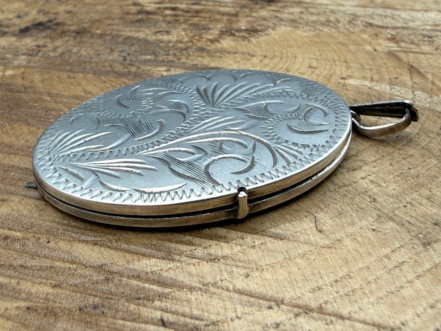 Vintage Sterling Silver Ornate Locket Pendant