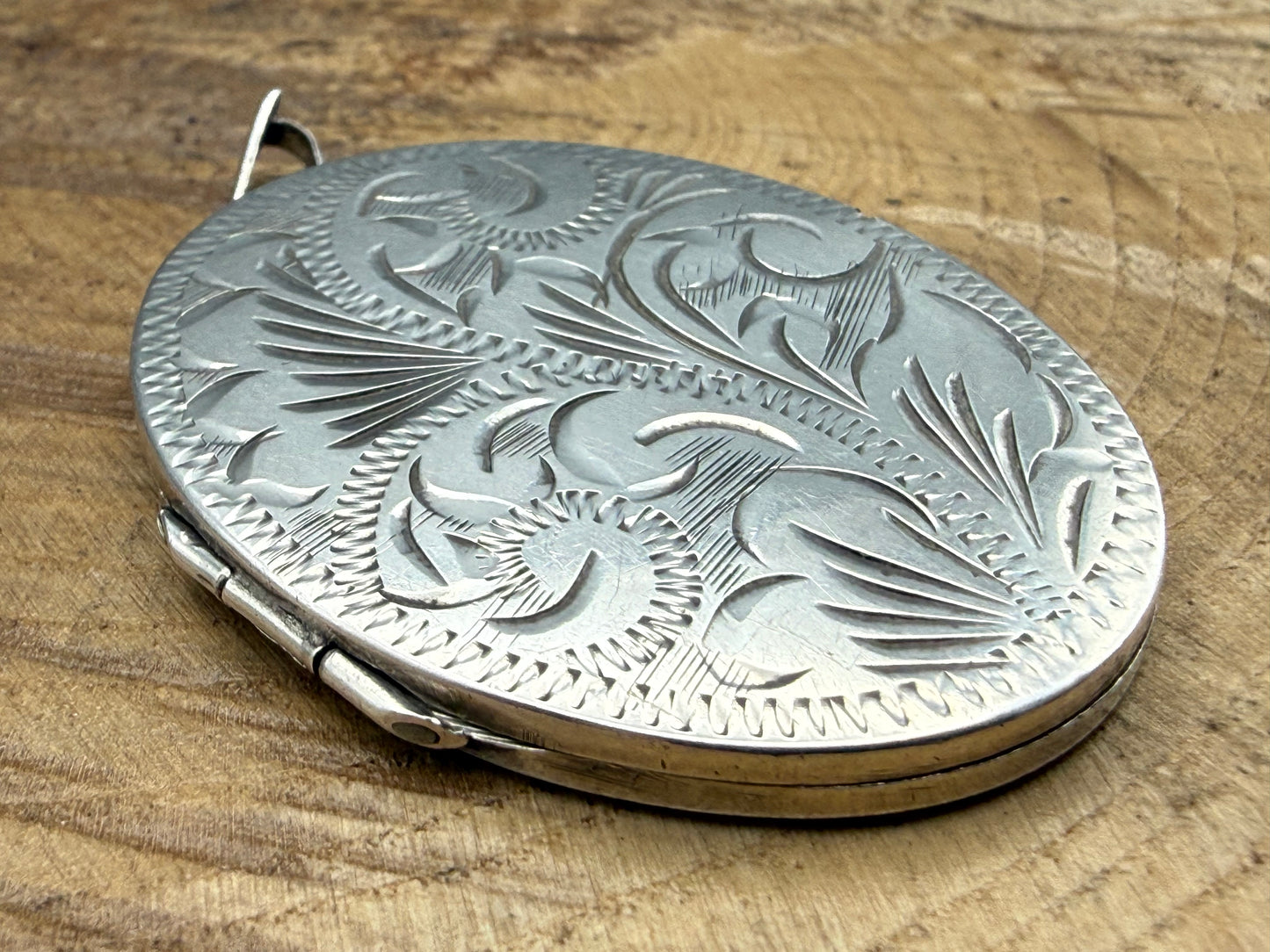 Vintage Sterling Silver Ornate Locket Pendant