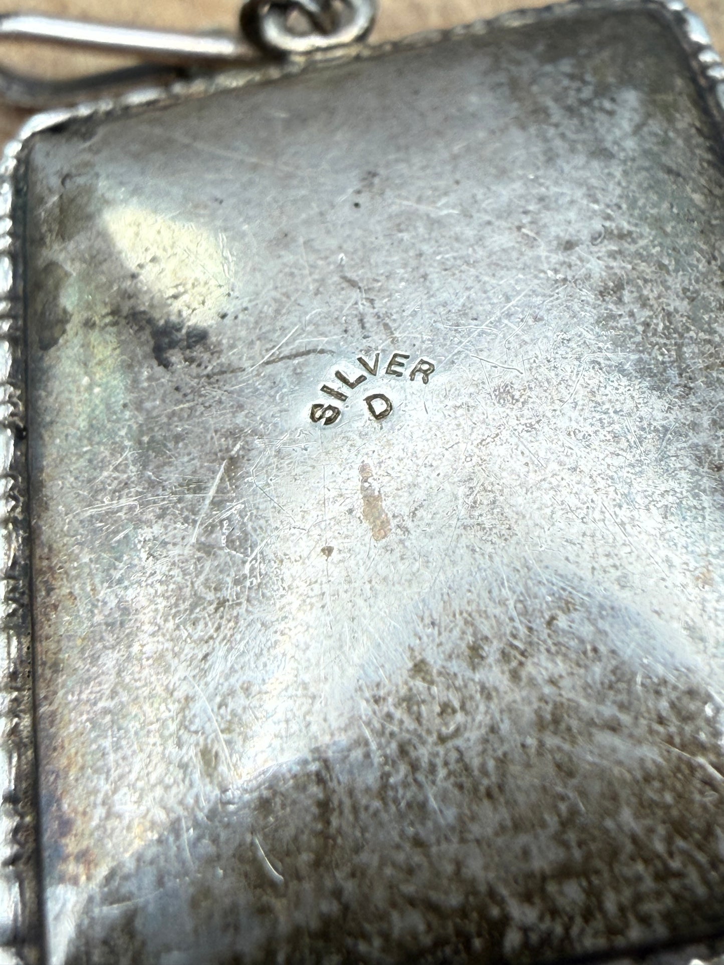 Antique Art Deco Silver Butterfly Wing Pendant