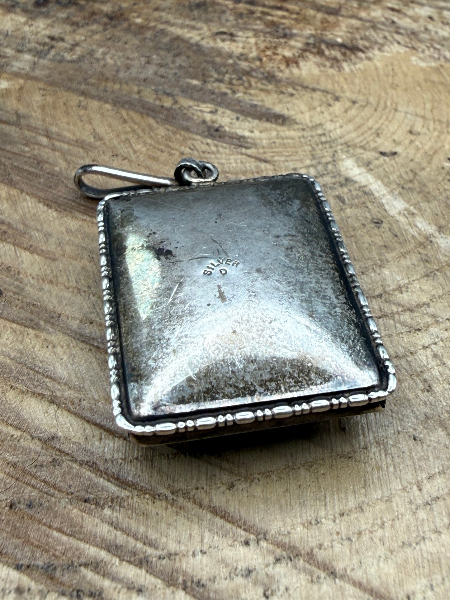 Antique Art Deco Silver Butterfly Wing Pendant