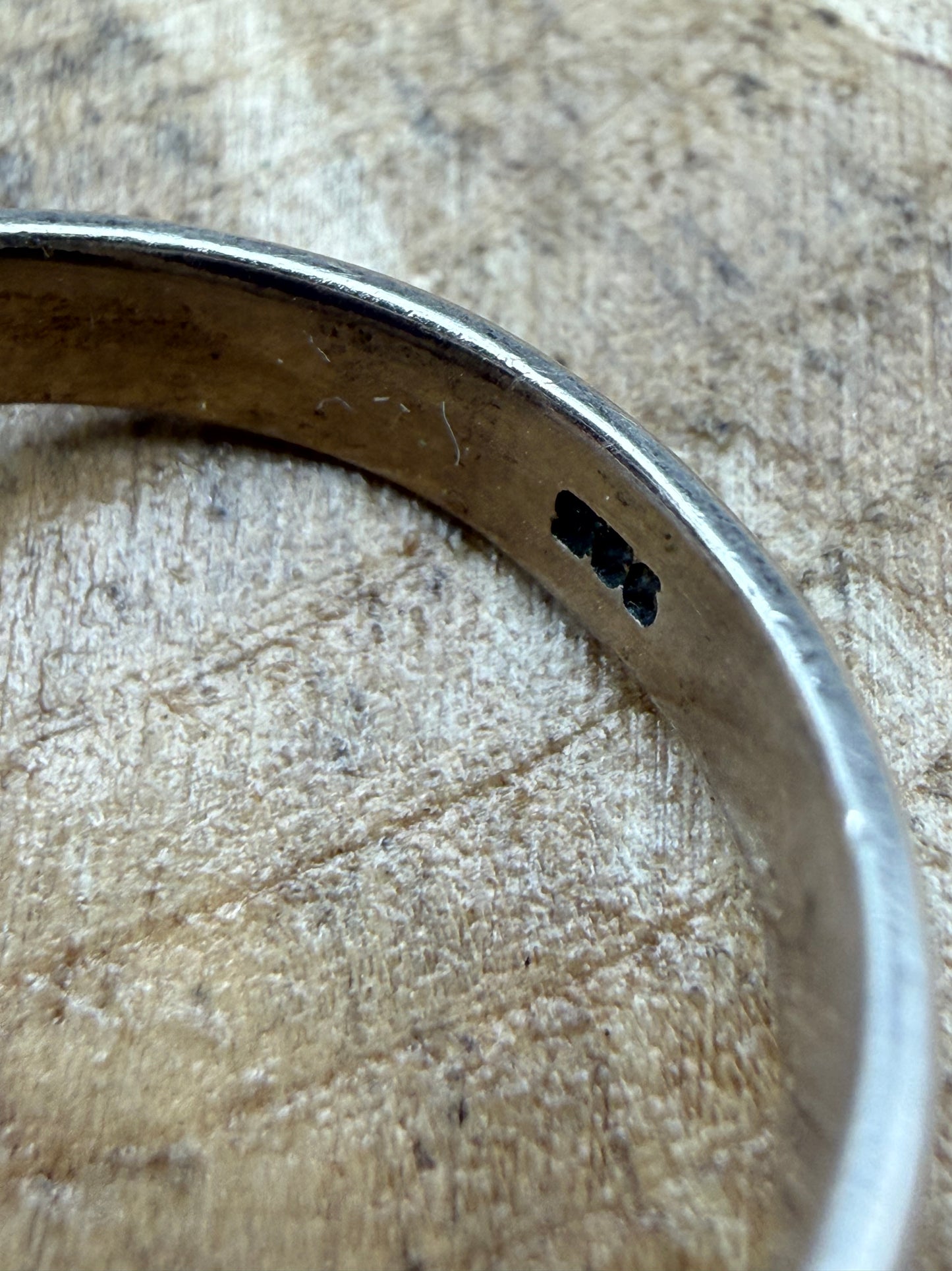 Artisan Sterling Silver Copper Turquoise Ring, Size O