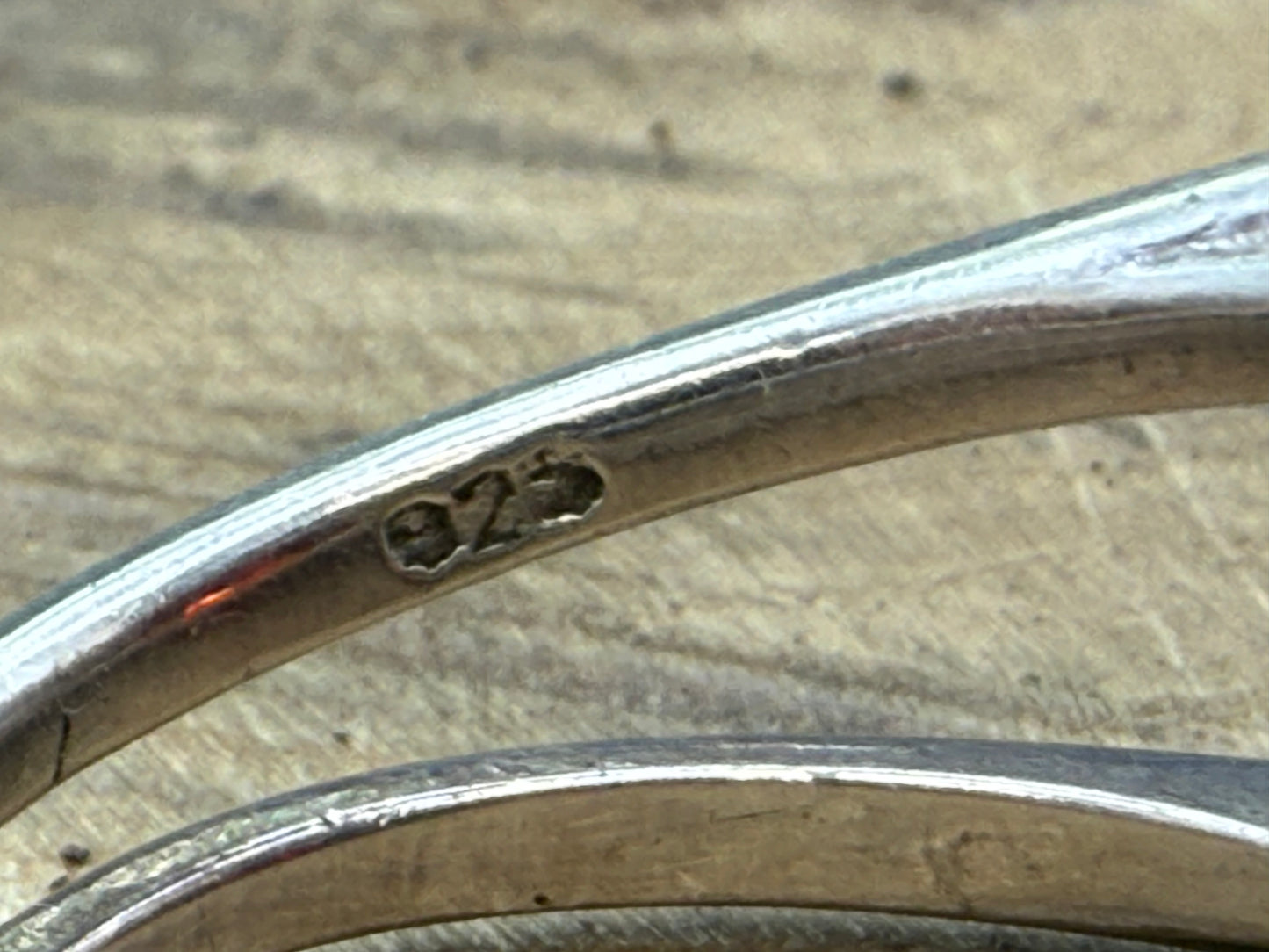 Vintage Sterling Silver Garnet Square Ring
