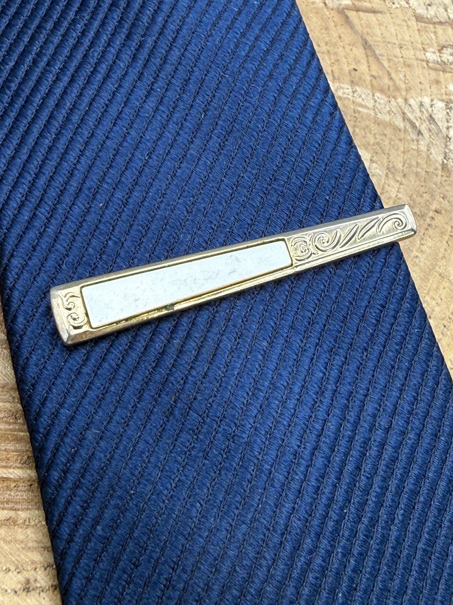 Vintage Scroll Edged Tie Clip by Nippy Clip