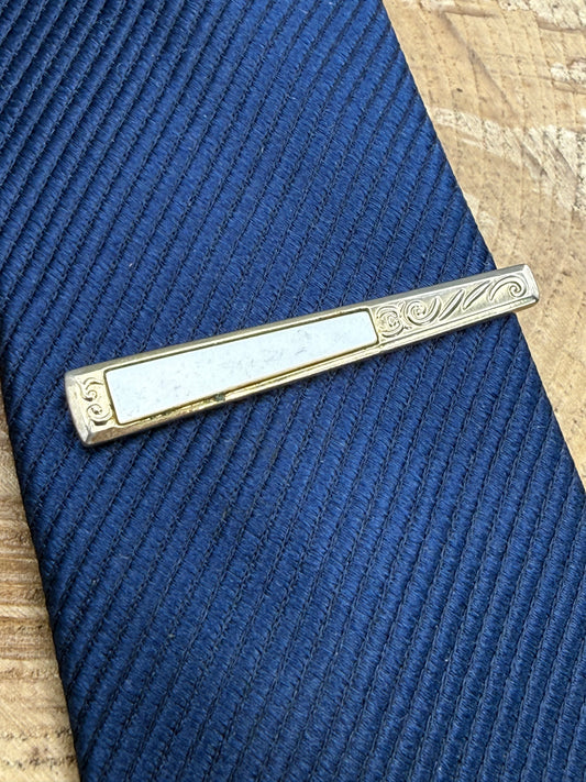 Vintage Scroll Edged Tie Clip by Nippy Clip