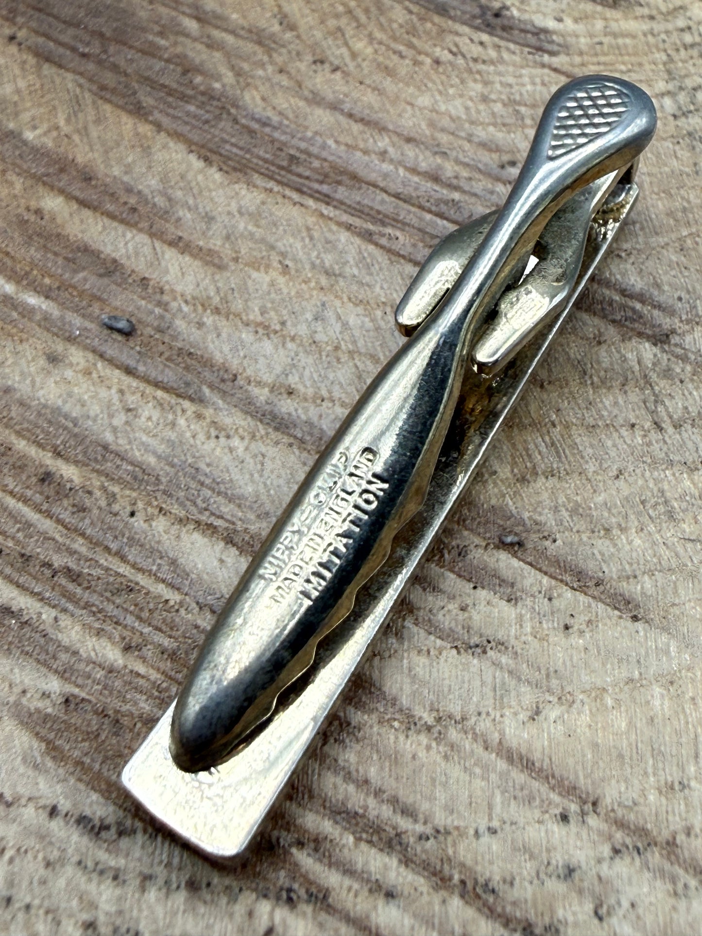 Vintage Scroll Edged Tie Clip by Nippy Clip