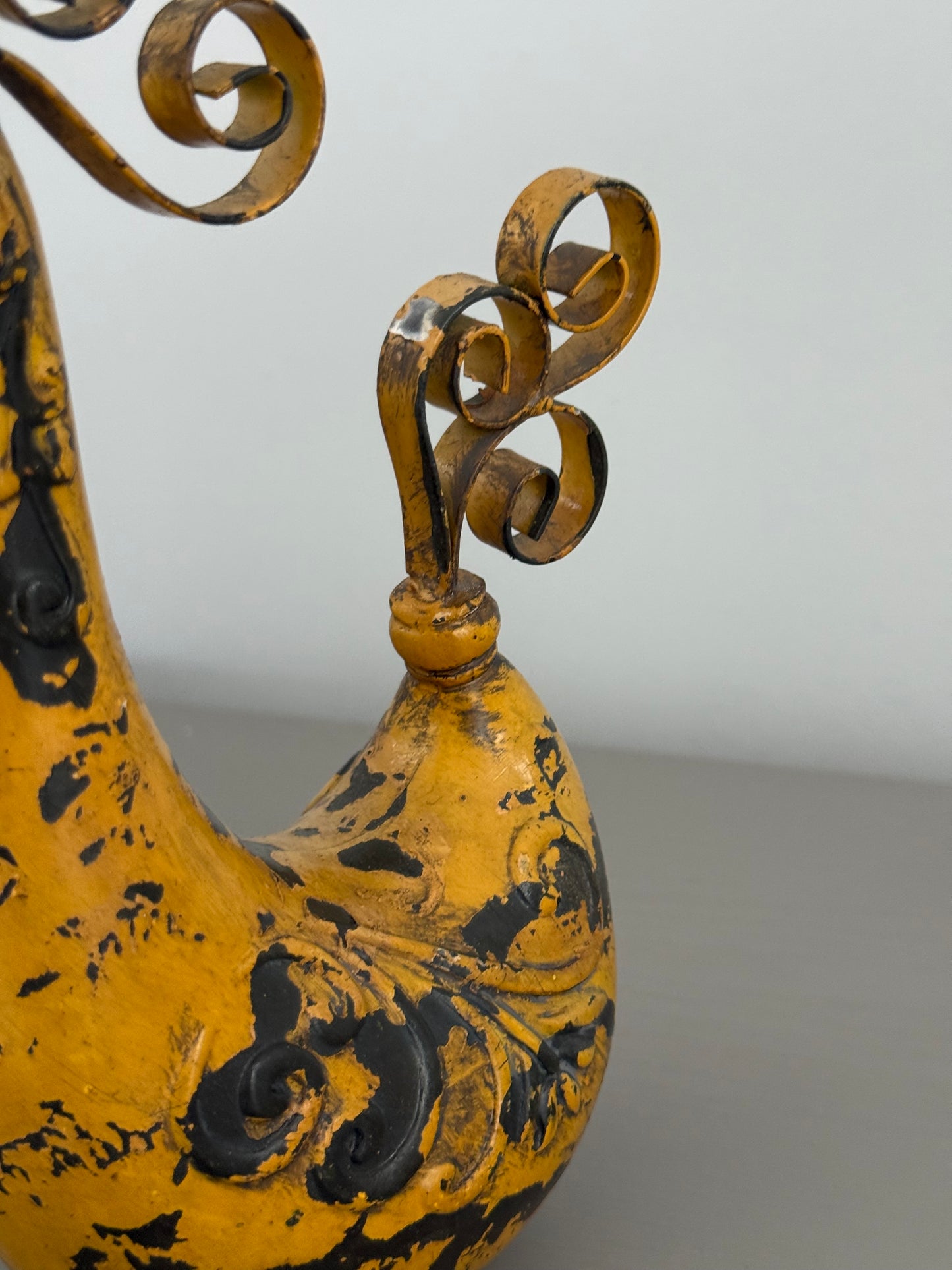 Mid Century Wrought Iron Rooster Ornament, 1950s