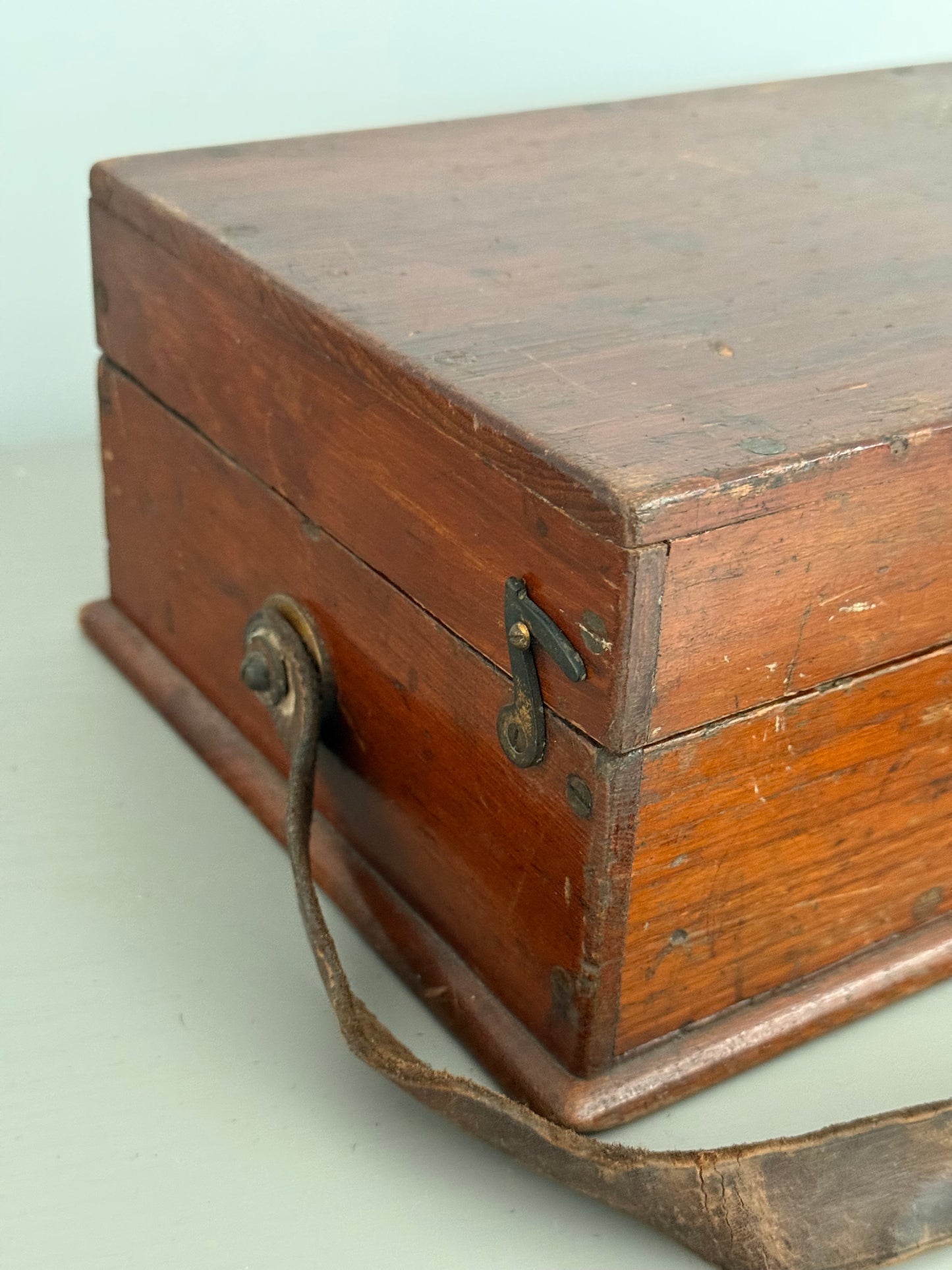 Antique Mine Testing Detector in Wood Case, Interwar Militaria