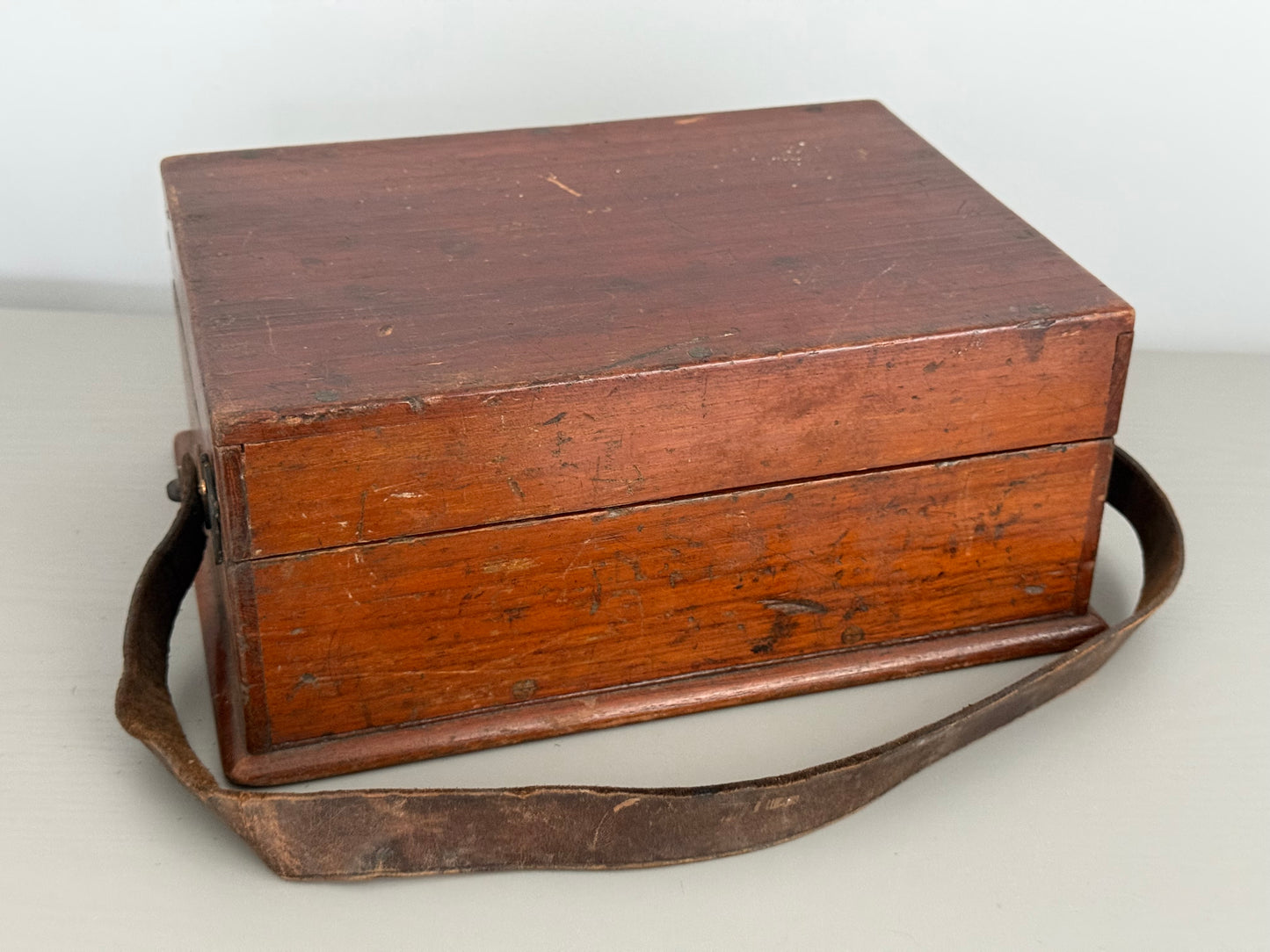 Antique Mine Testing Detector in Wood Case, Interwar Militaria